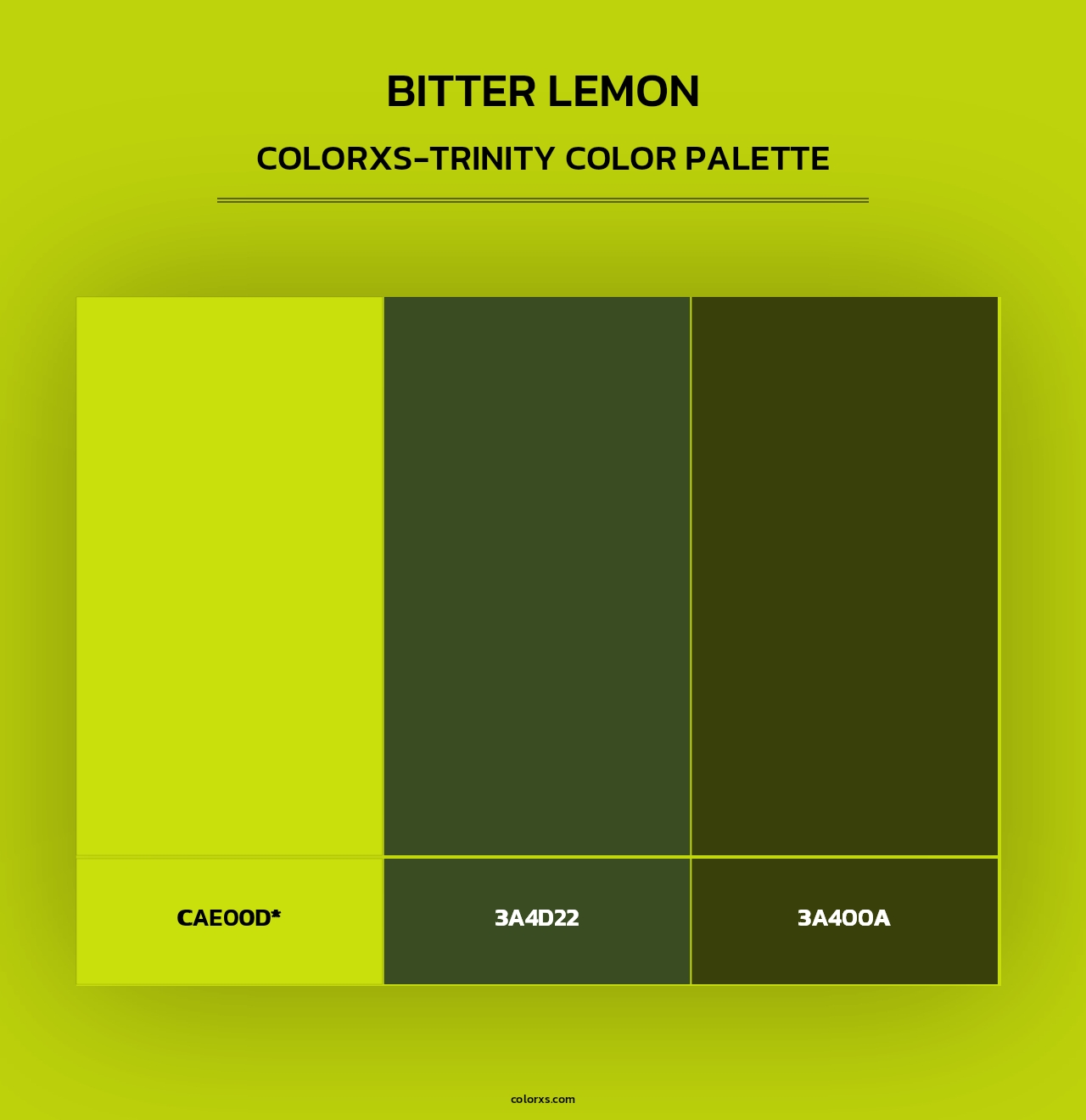 Bitter Lemon - Colorxs Trinity Palette