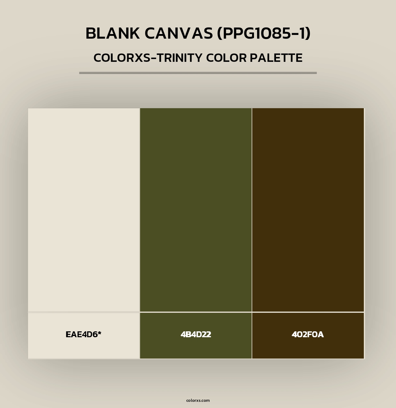 Blank Canvas (PPG1085-1) - Colorxs Trinity Palette