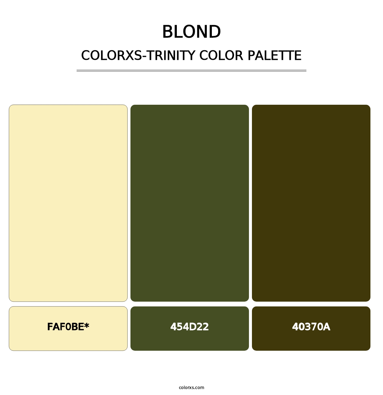 Blond - Colorxs Trinity Palette