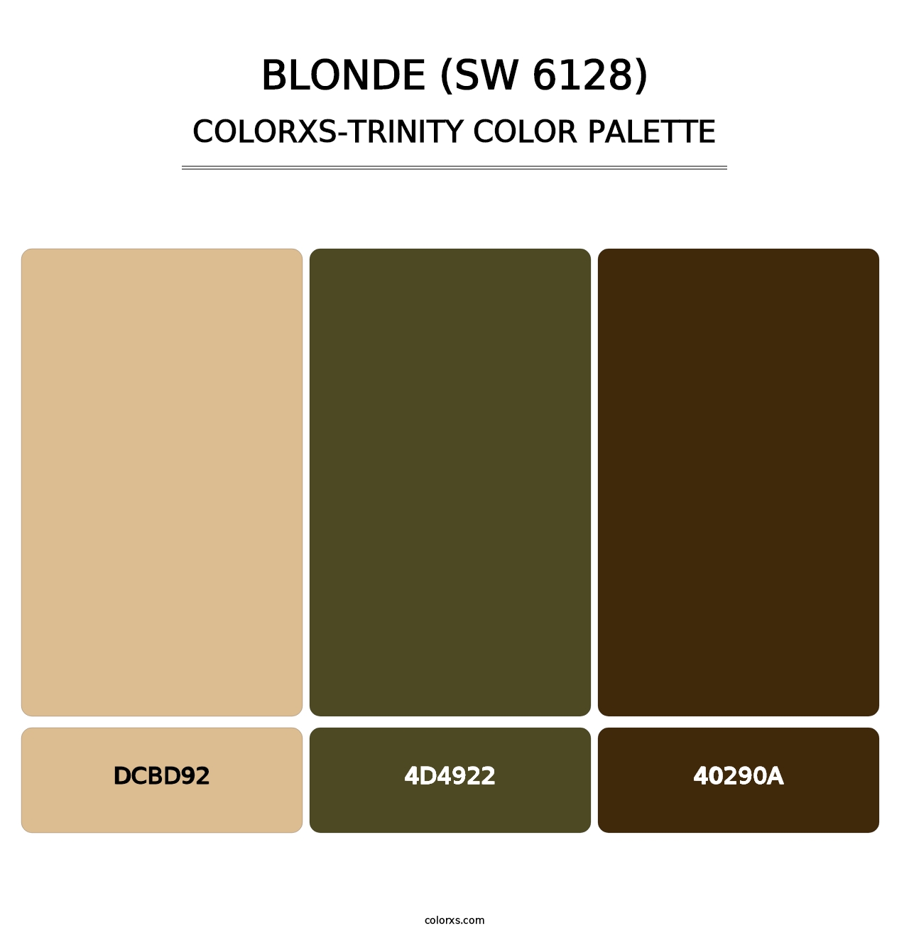Blonde (SW 6128) - Colorxs Trinity Palette