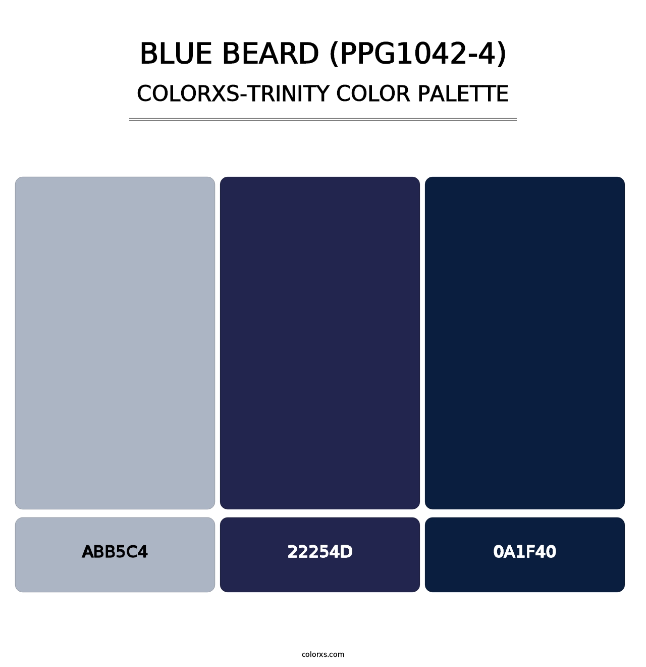 Blue Beard (PPG1042-4) - Colorxs Trinity Palette