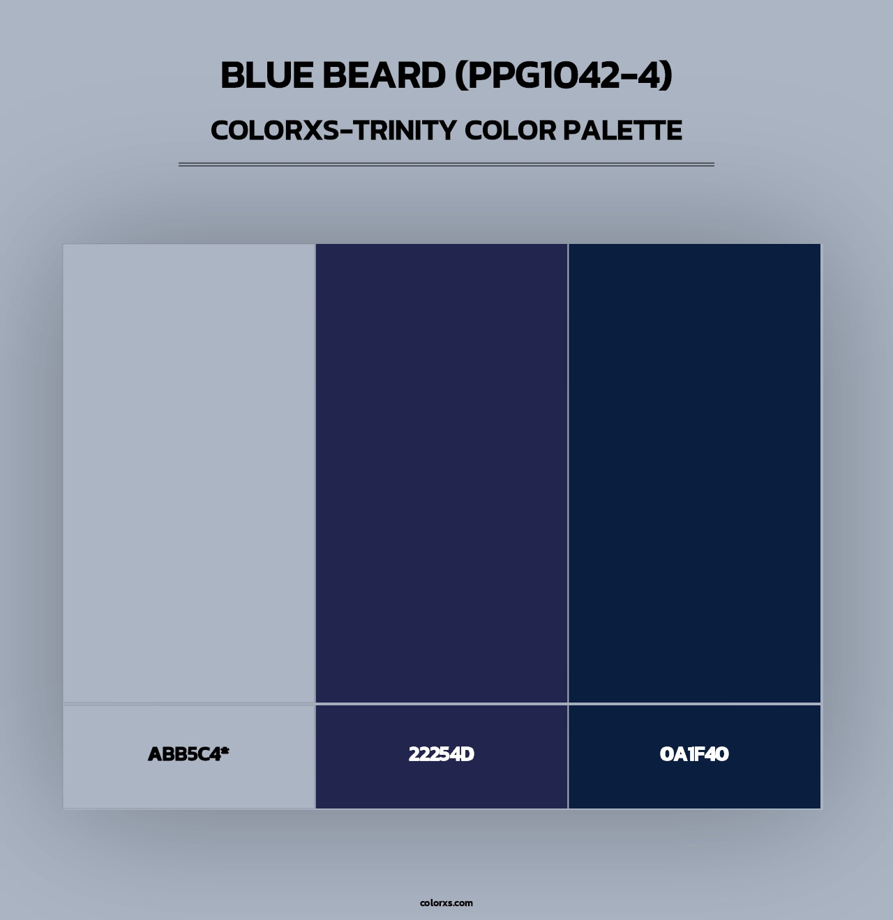 Blue Beard (PPG1042-4) - Colorxs Trinity Palette