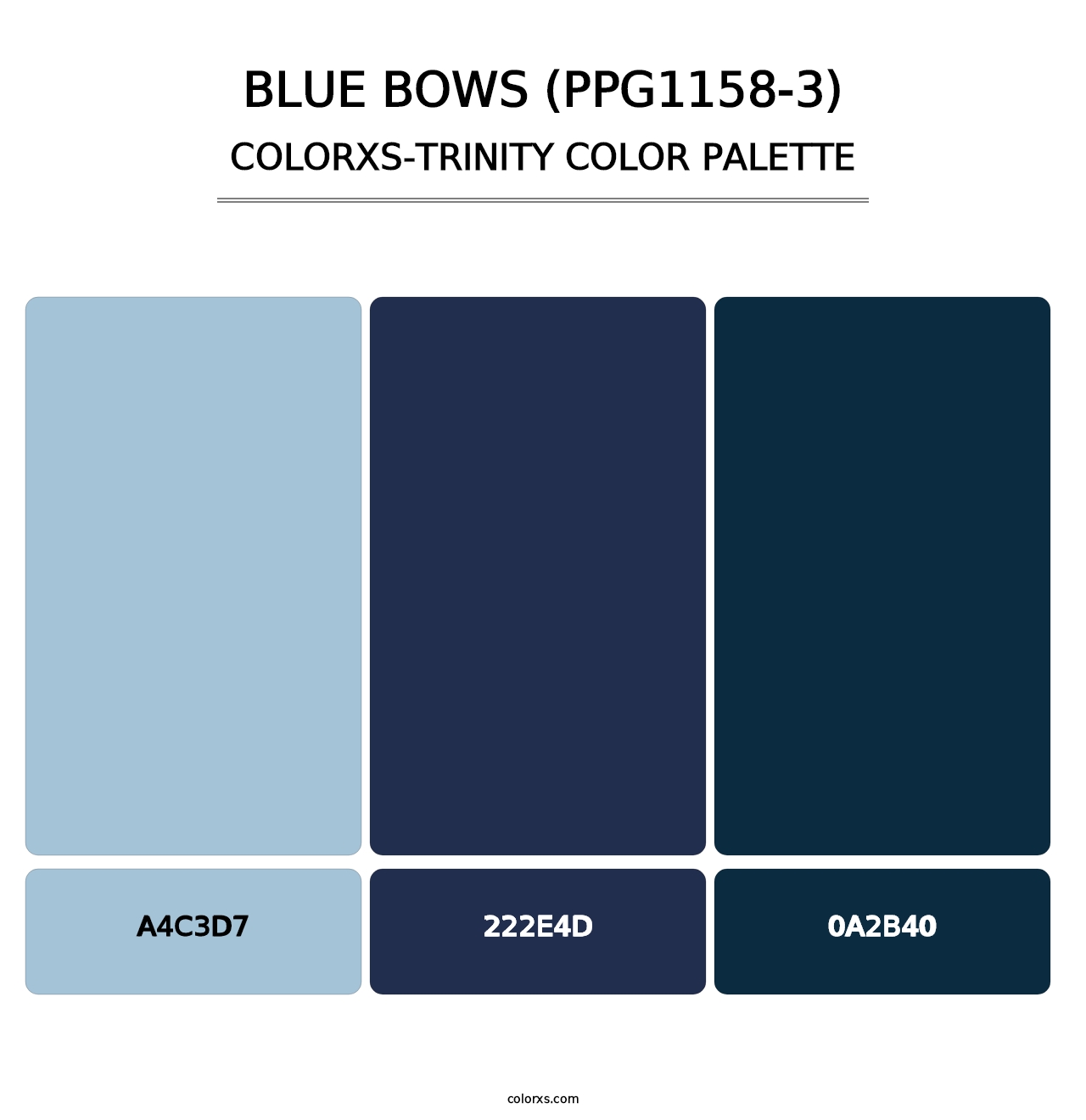 Blue Bows (PPG1158-3) - Colorxs Trinity Palette
