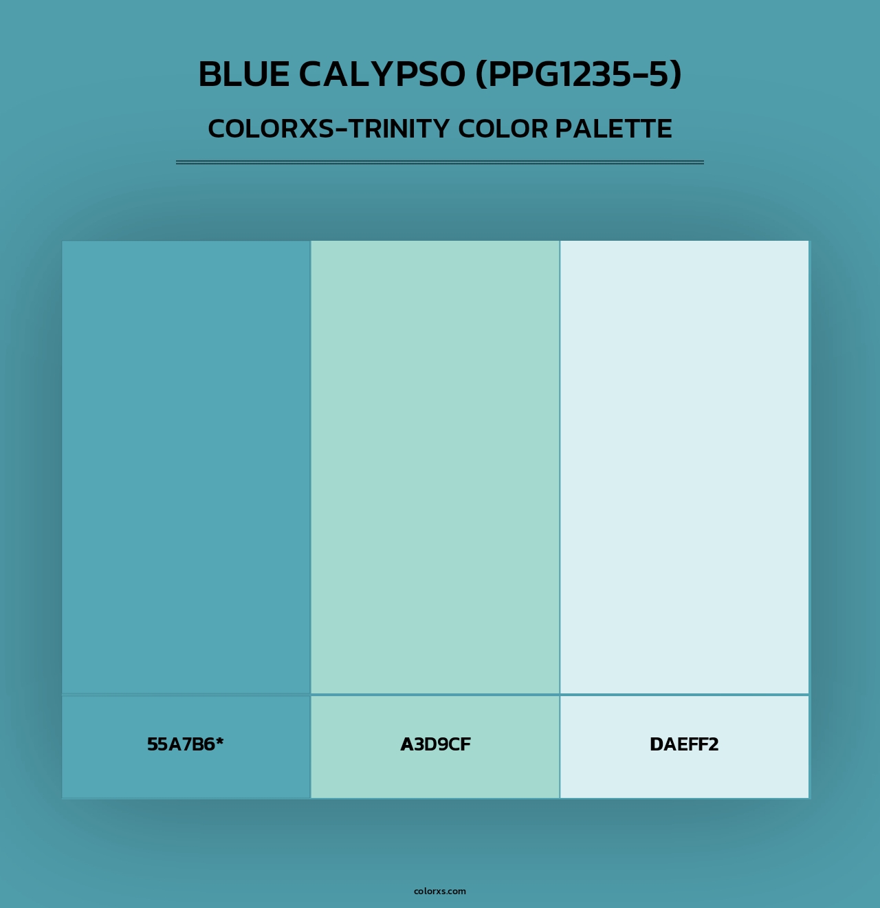 Blue Calypso (PPG1235-5) - Colorxs Trinity Palette