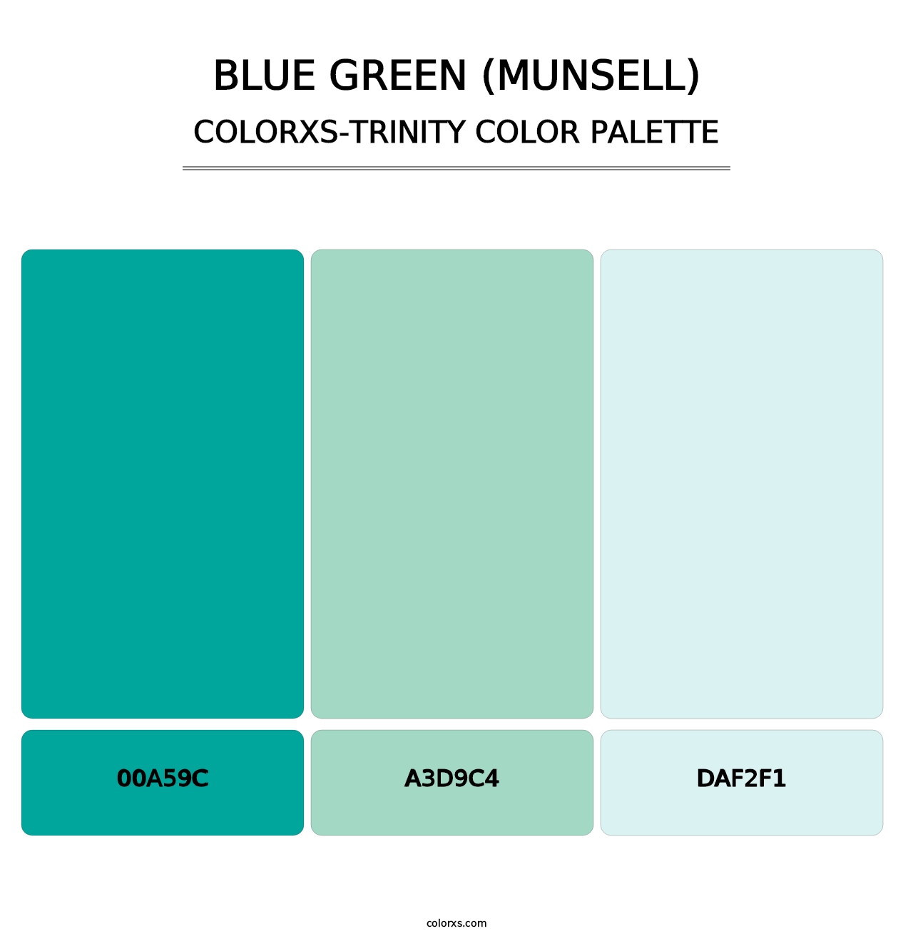 Blue Green (Munsell) - Colorxs Trinity Palette