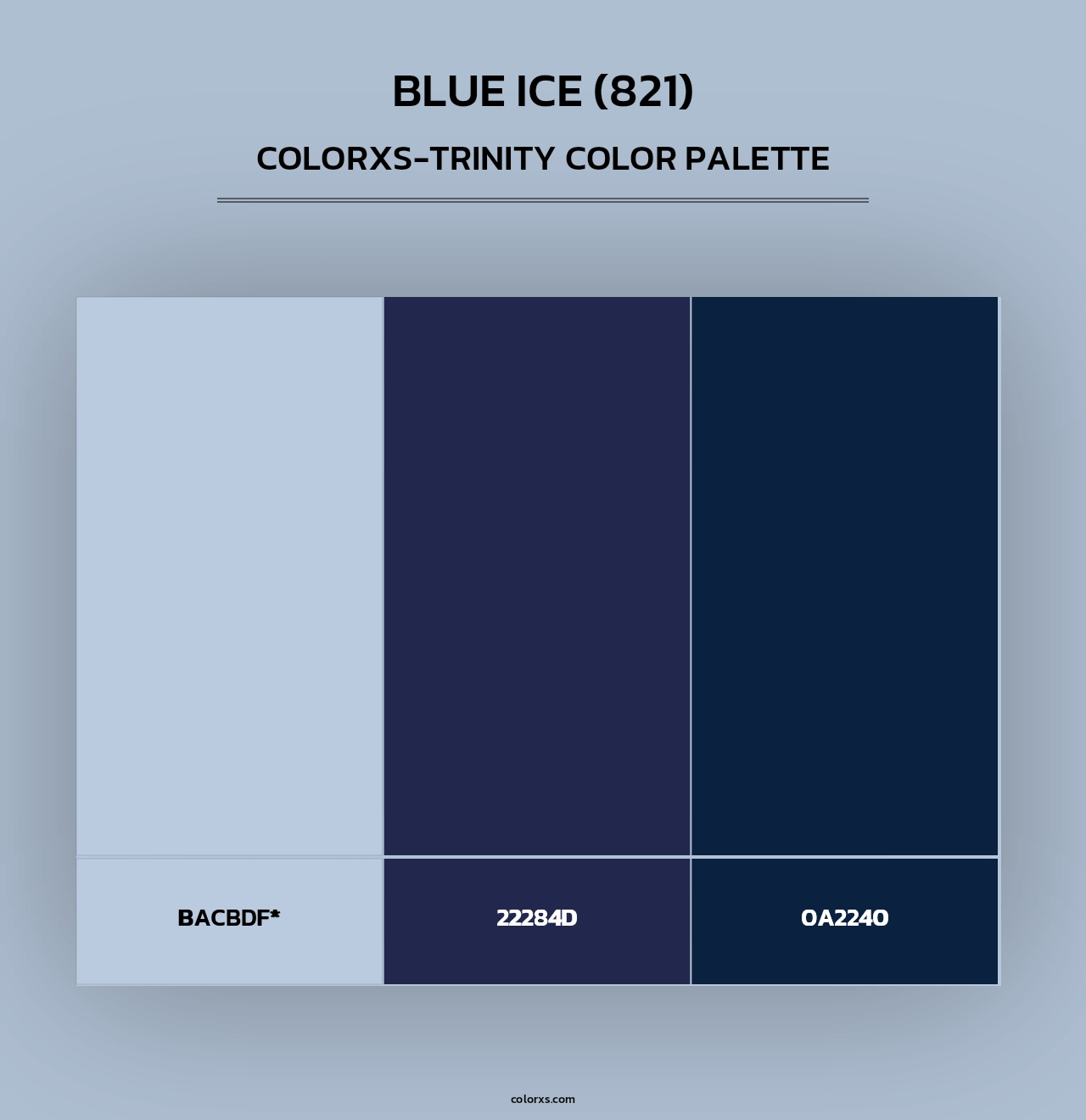 Blue Ice (821) - Colorxs Trinity Palette