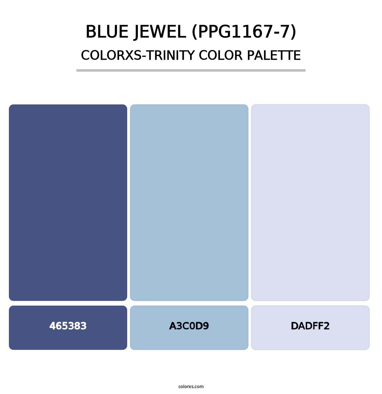 Blue Jewel (PPG1167-7) - Colorxs Trinity Palette