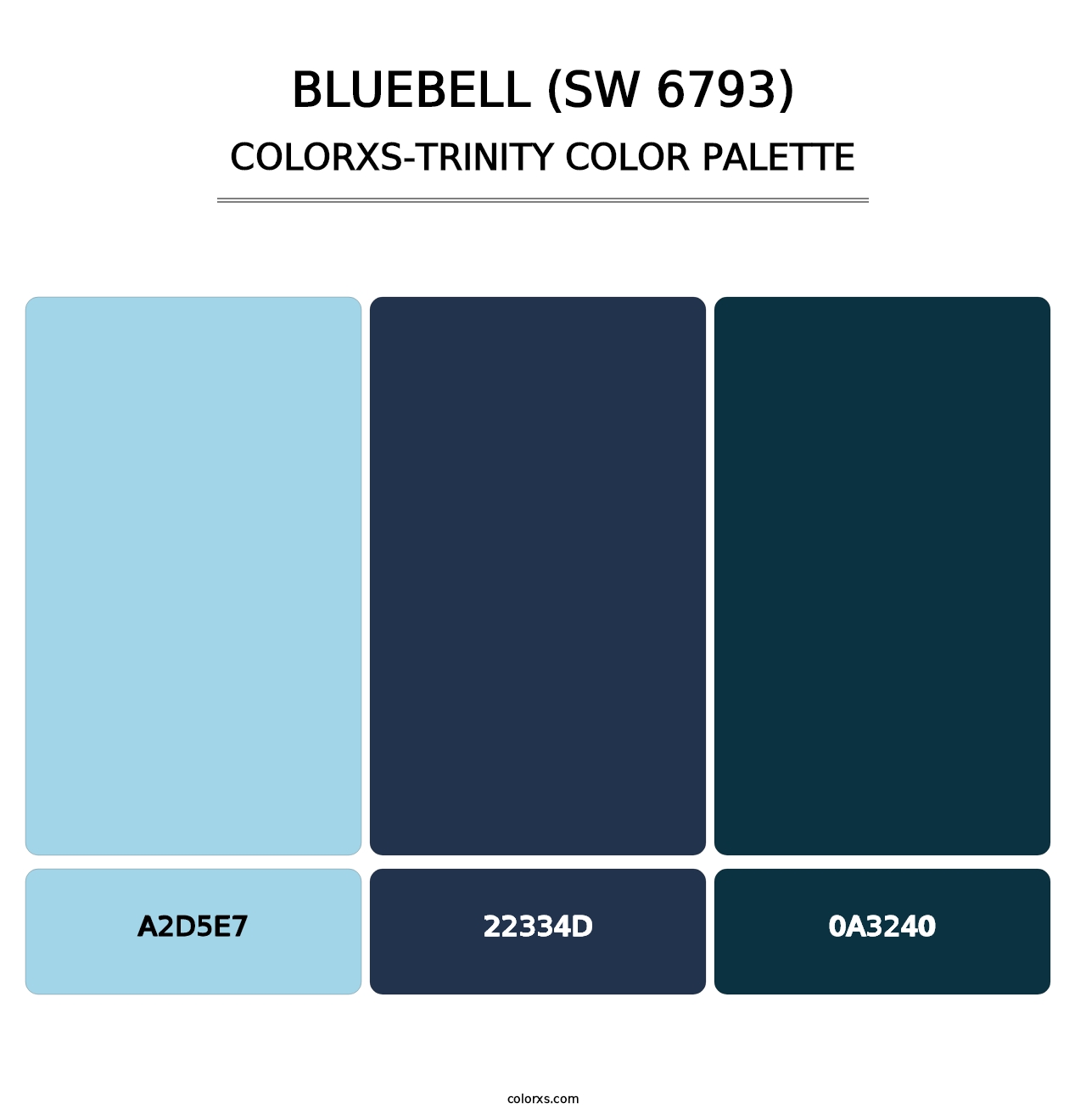 Bluebell (SW 6793) - Colorxs Trinity Palette