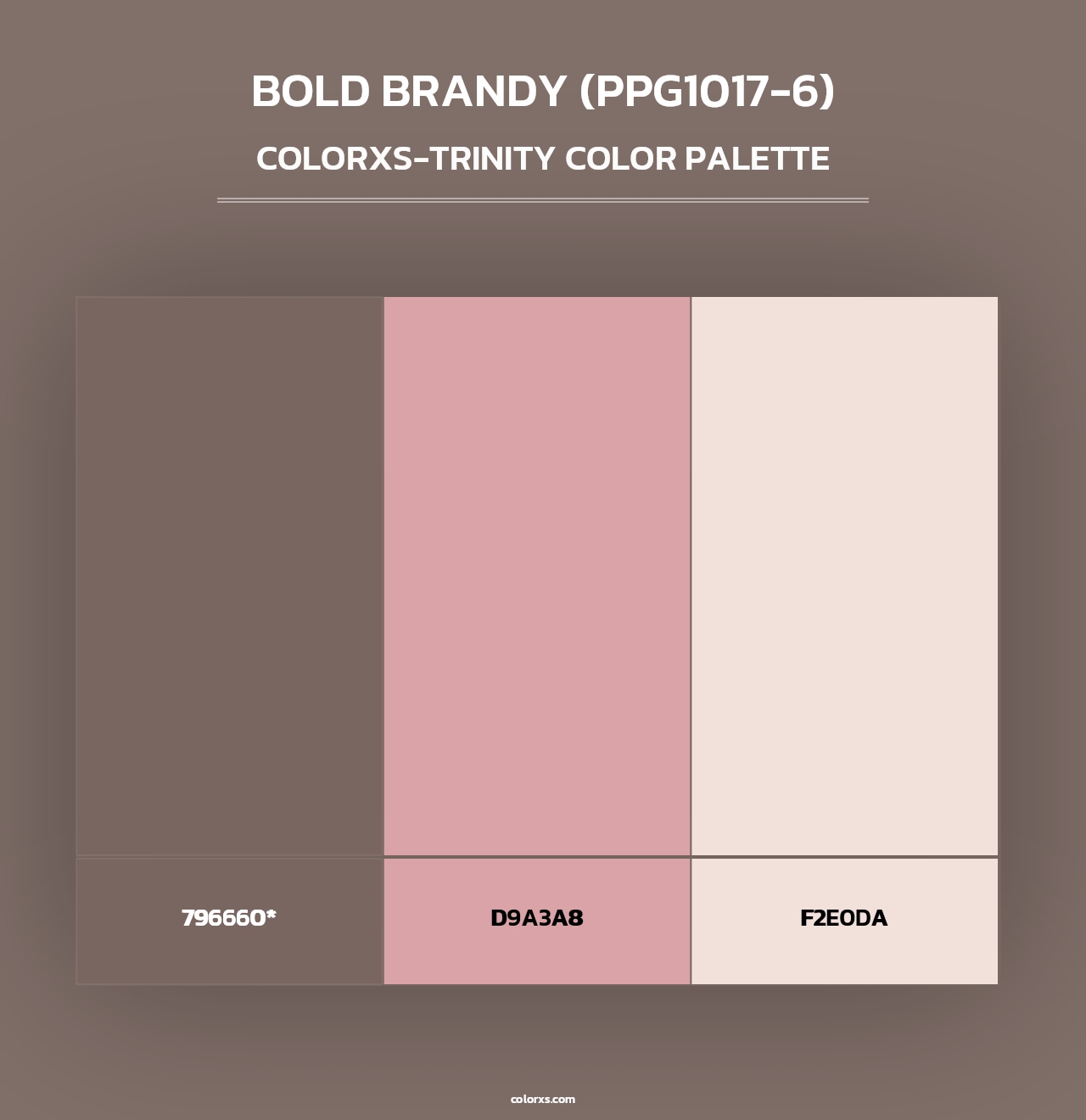 Bold Brandy (PPG1017-6) - Colorxs Trinity Palette