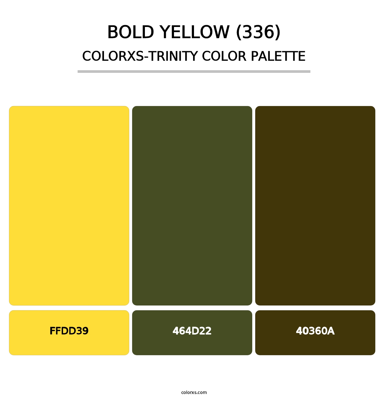 Bold Yellow (336) - Colorxs Trinity Palette