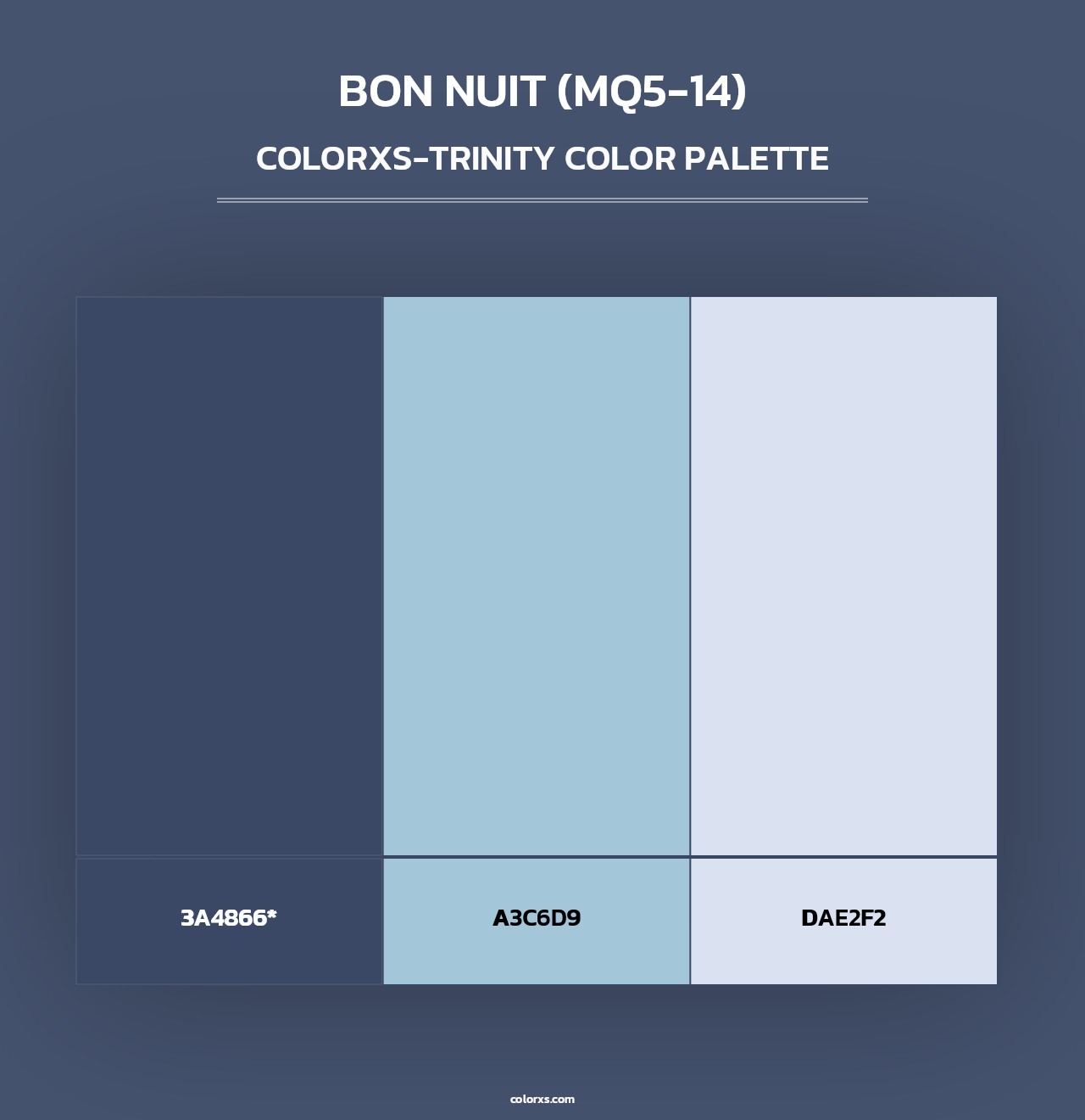 Bon Nuit (MQ5-14) - Colorxs Trinity Palette
