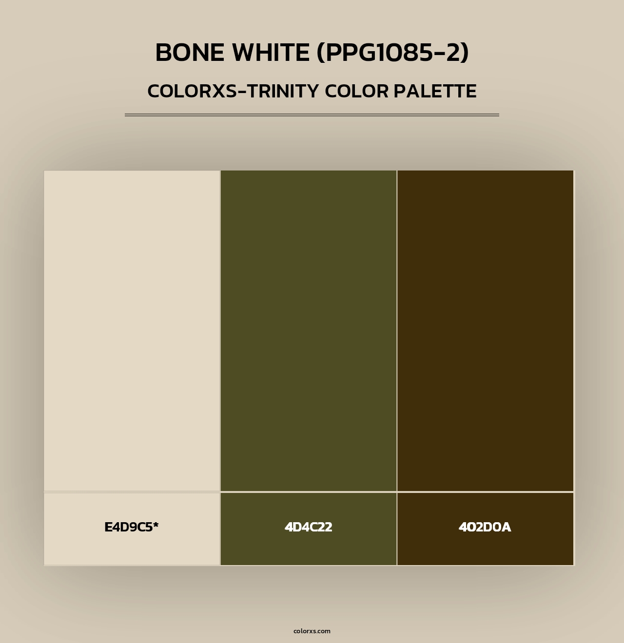 Bone White (PPG1085-2) - Colorxs Trinity Palette