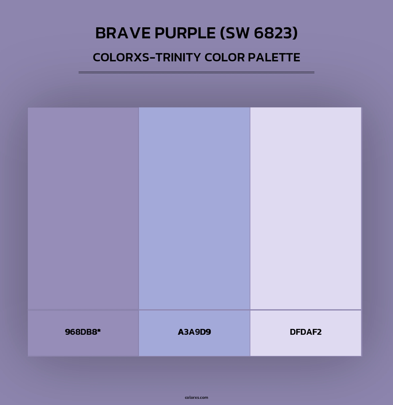 Brave Purple (SW 6823) - Colorxs Trinity Palette