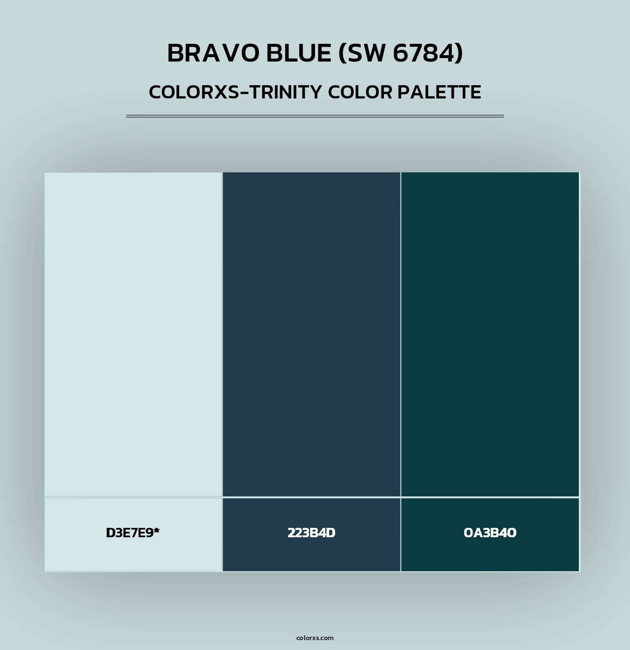 Bravo Blue (SW 6784) - Colorxs Trinity Palette