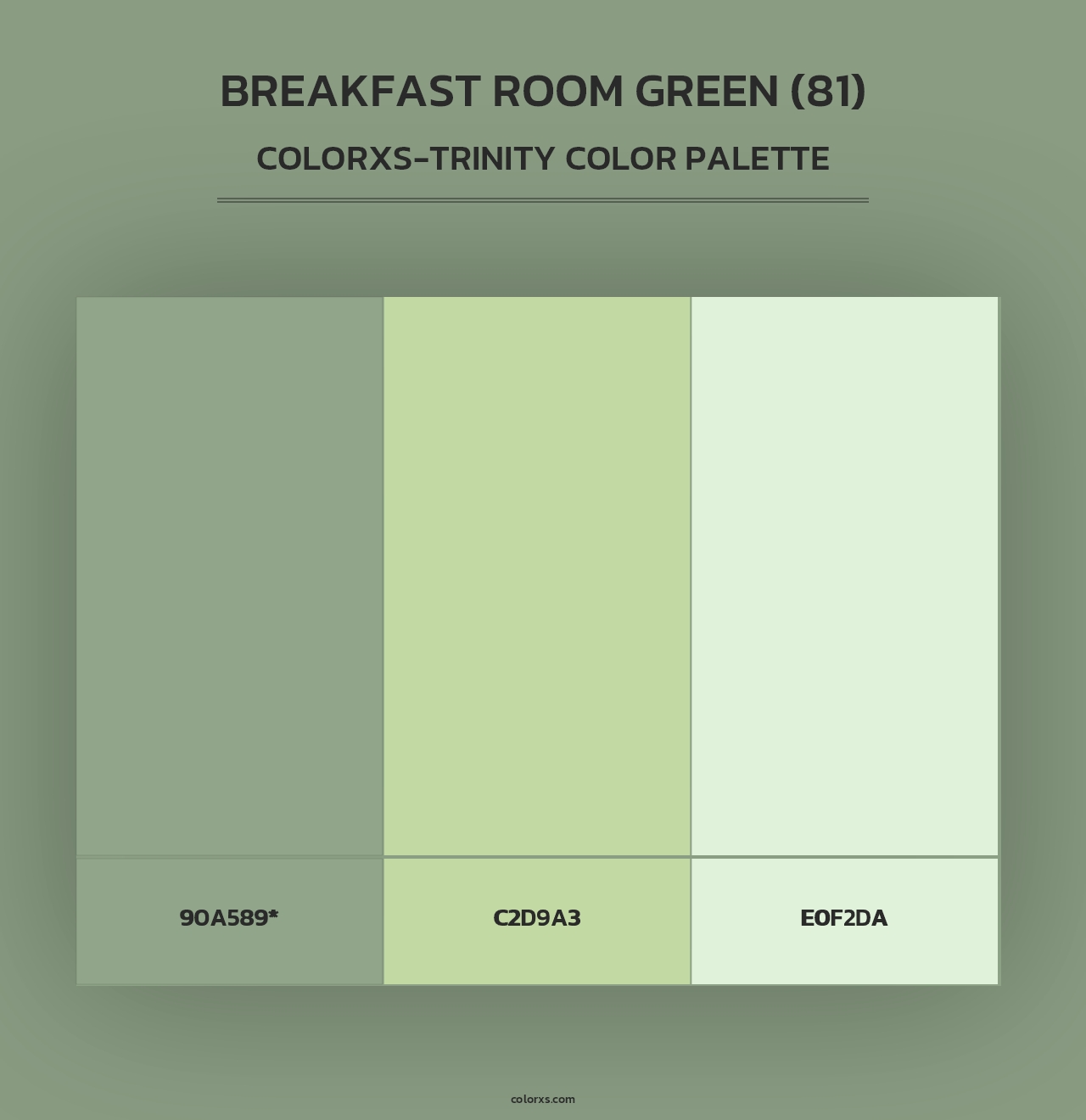 Breakfast Room Green (81) - Colorxs Trinity Palette