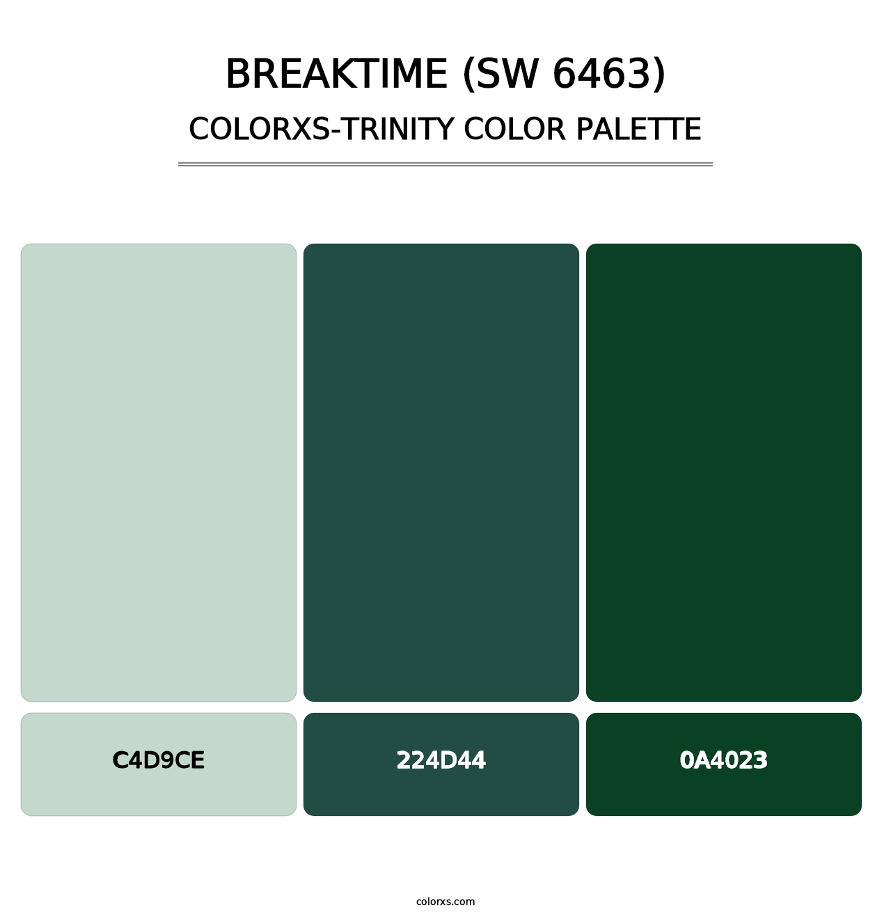 Breaktime (SW 6463) - Colorxs Trinity Palette