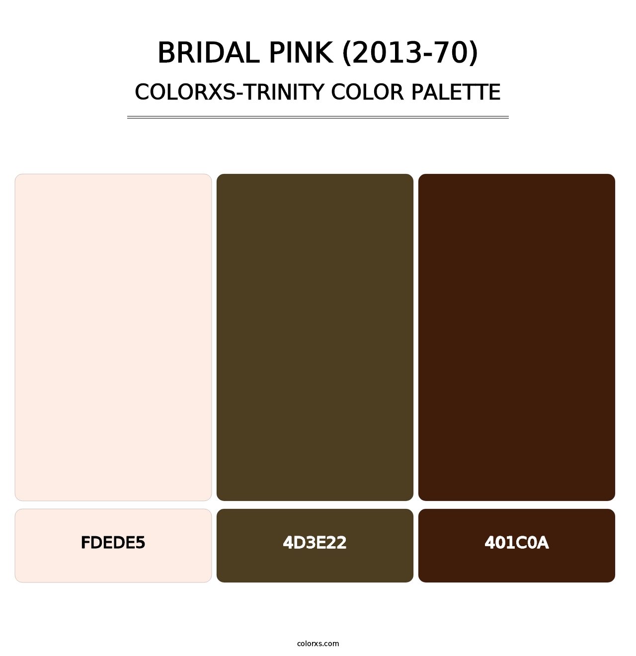 Bridal Pink (2013-70) - Colorxs Trinity Palette