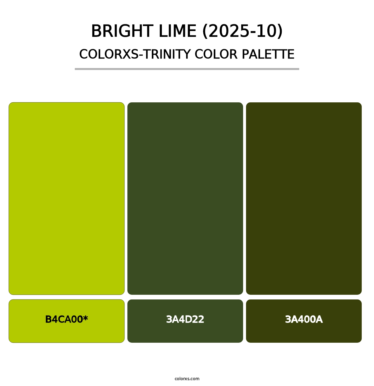 Bright Lime (2025-10) - Colorxs Trinity Palette