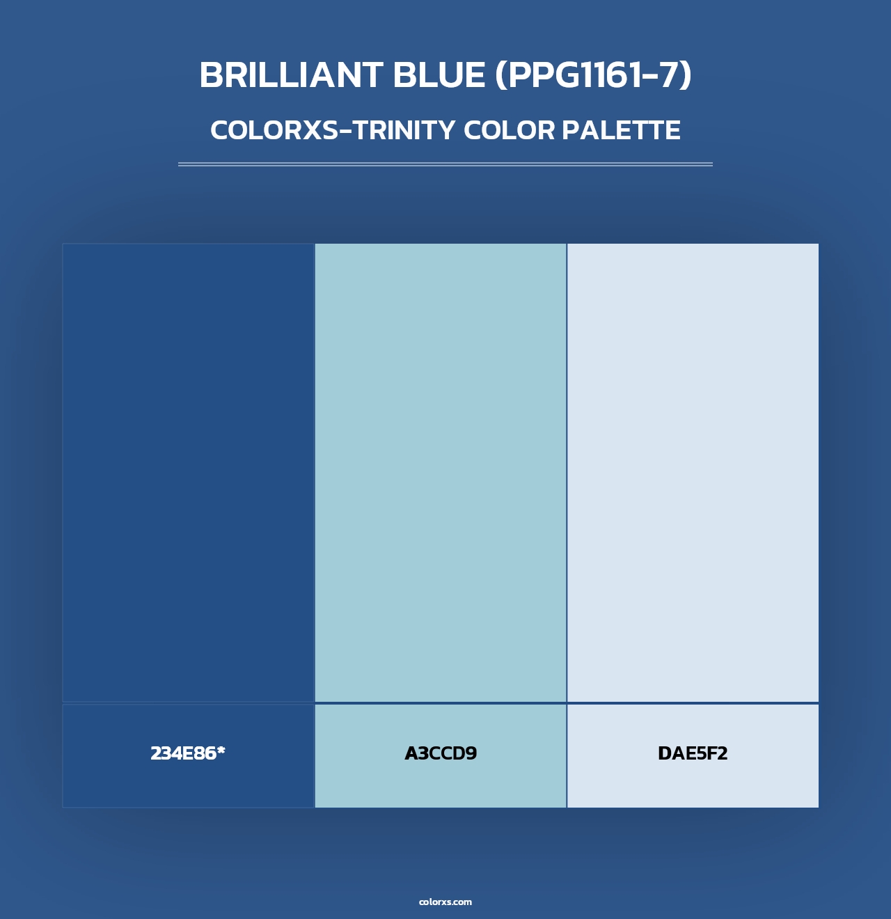 Brilliant Blue (PPG1161-7) - Colorxs Trinity Palette