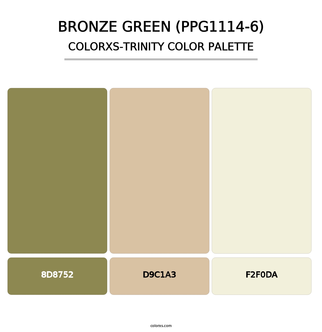 Bronze Green (PPG1114-6) - Colorxs Trinity Palette