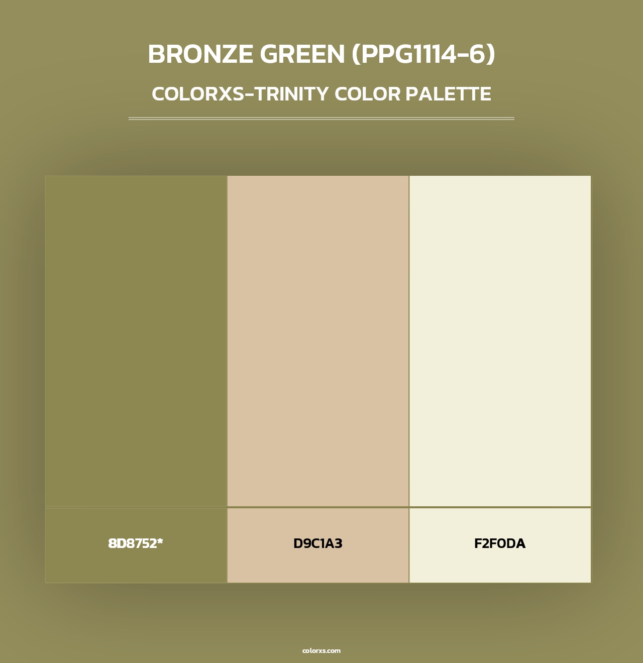 Bronze Green (PPG1114-6) - Colorxs Trinity Palette
