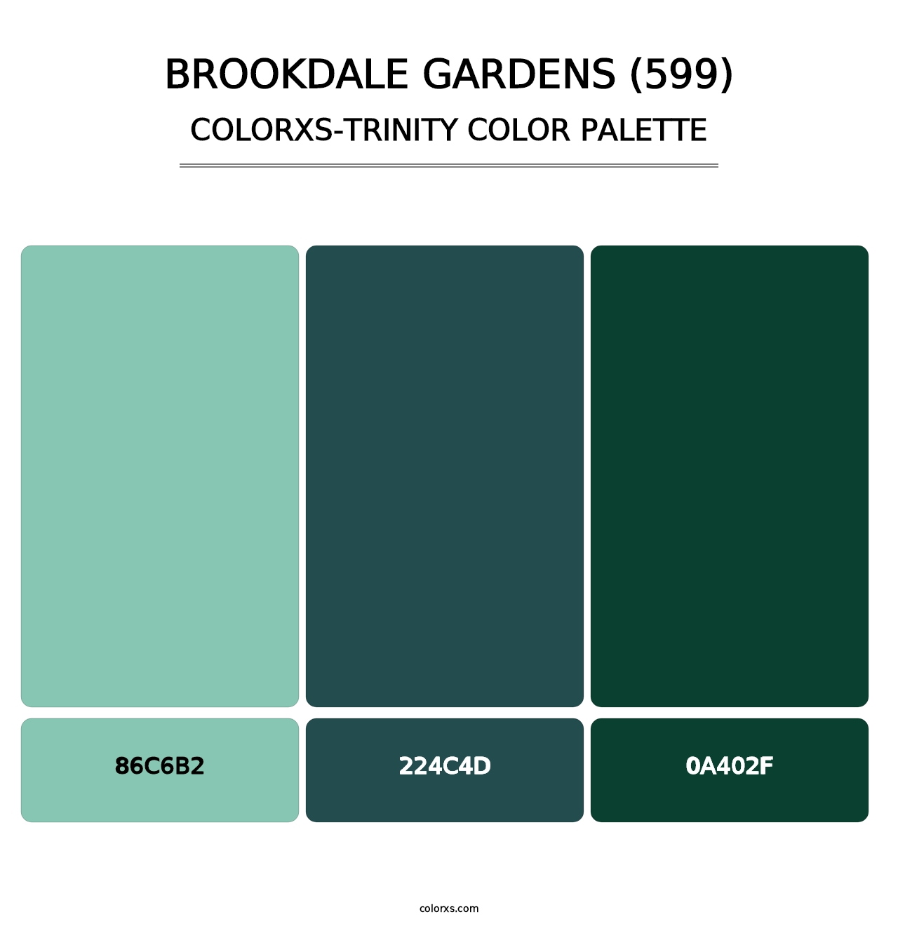 Brookdale Gardens (599) - Colorxs Trinity Palette