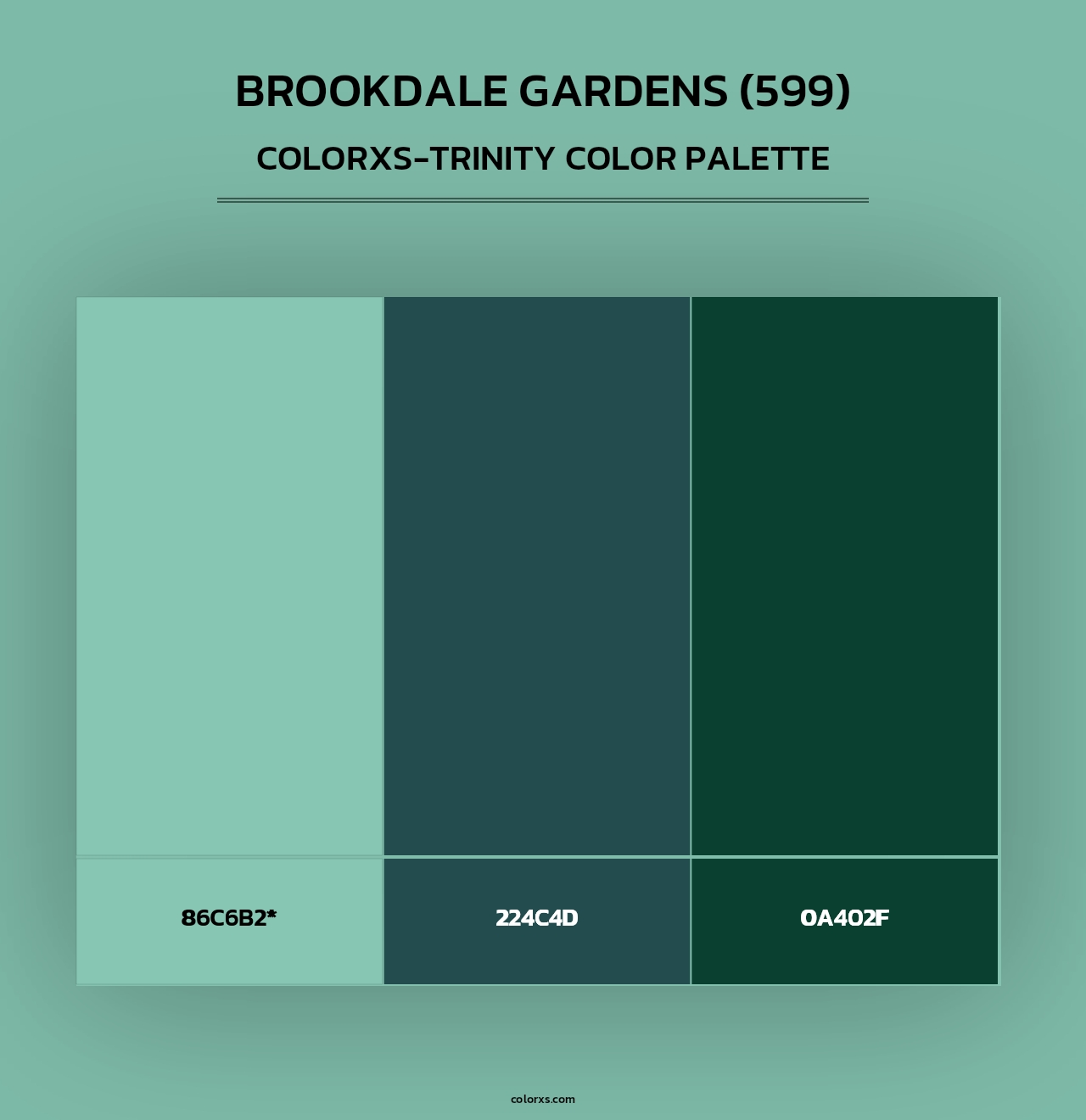 Brookdale Gardens (599) - Colorxs Trinity Palette