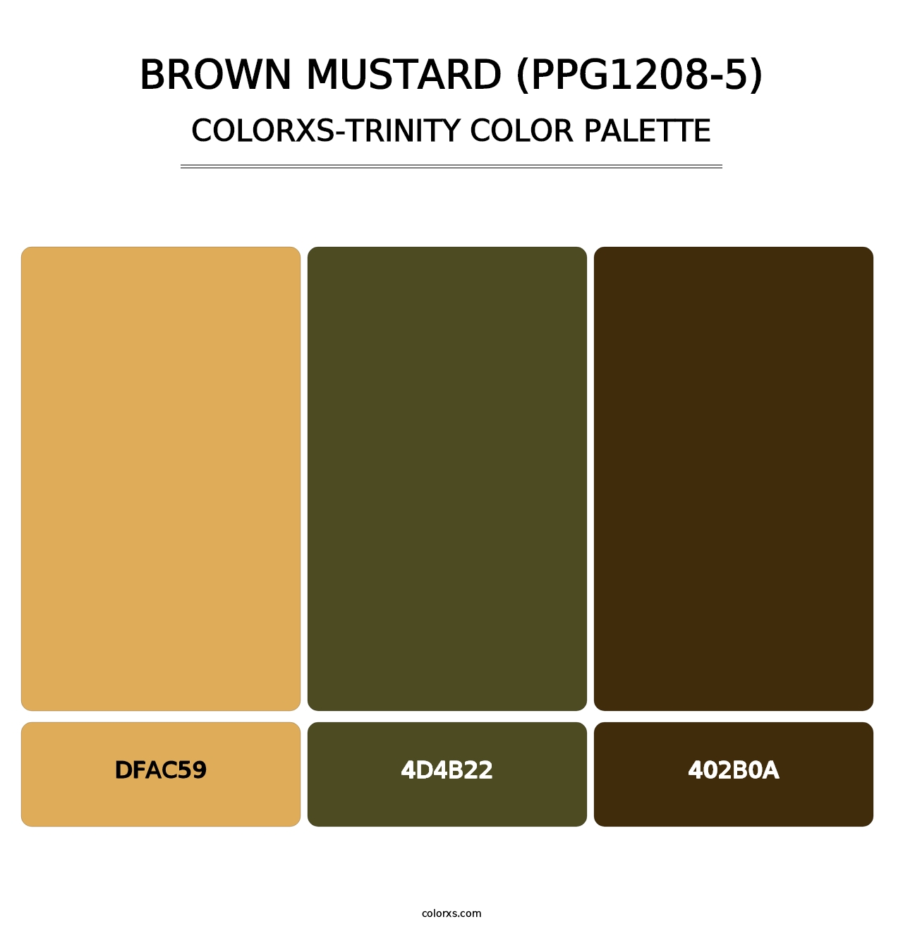 Brown Mustard (PPG1208-5) - Colorxs Trinity Palette