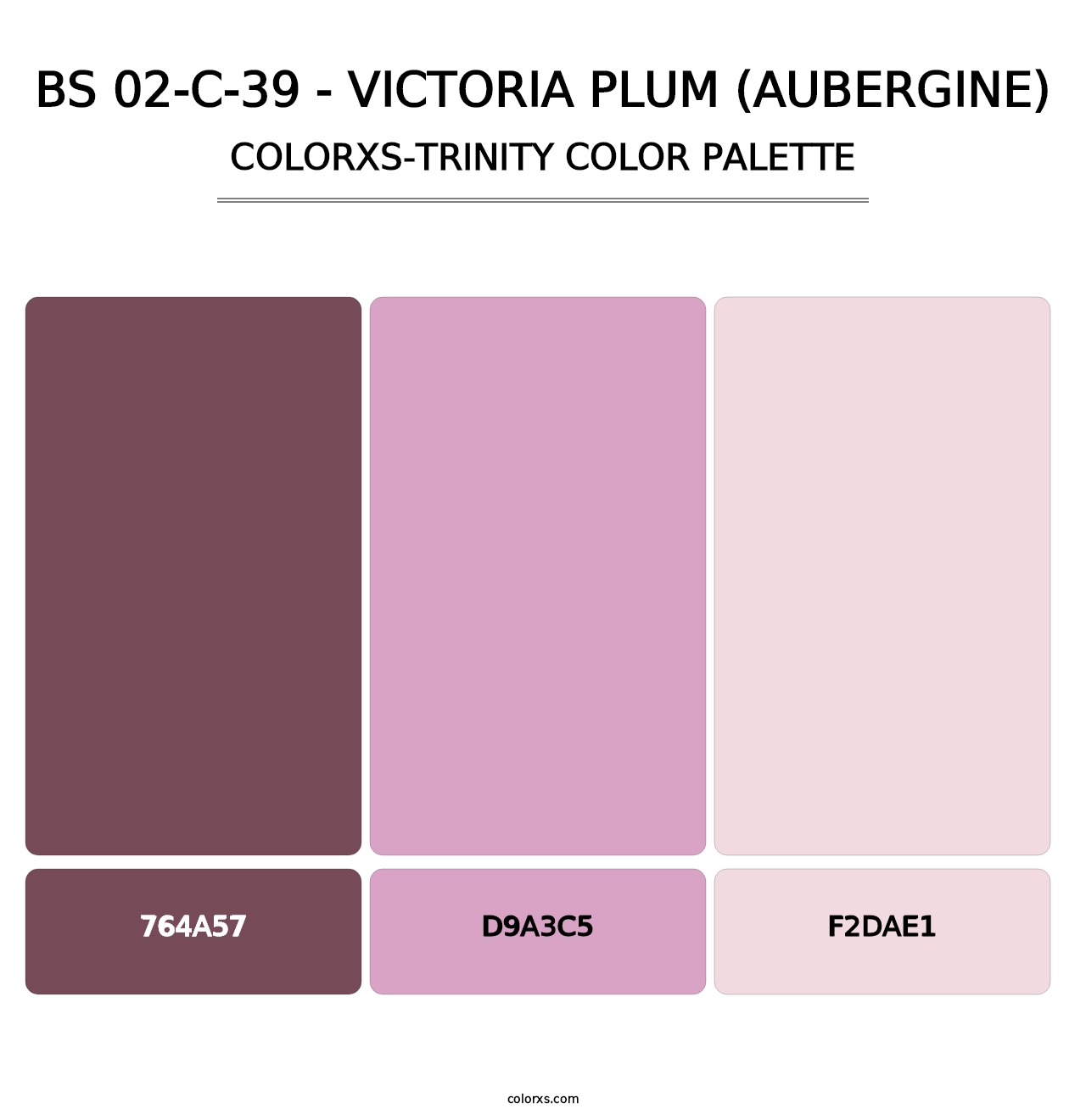 BS 02-C-39 - Victoria Plum (Aubergine) - Colorxs Trinity Palette