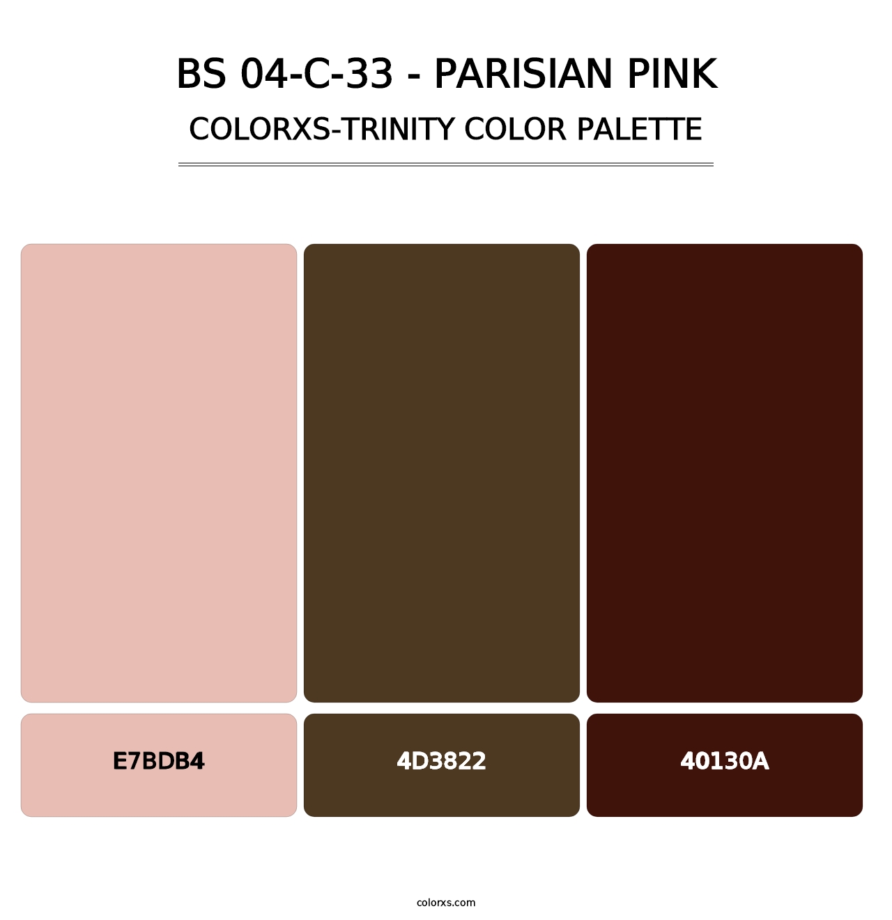 BS 04-C-33 - Parisian Pink - Colorxs Trinity Palette