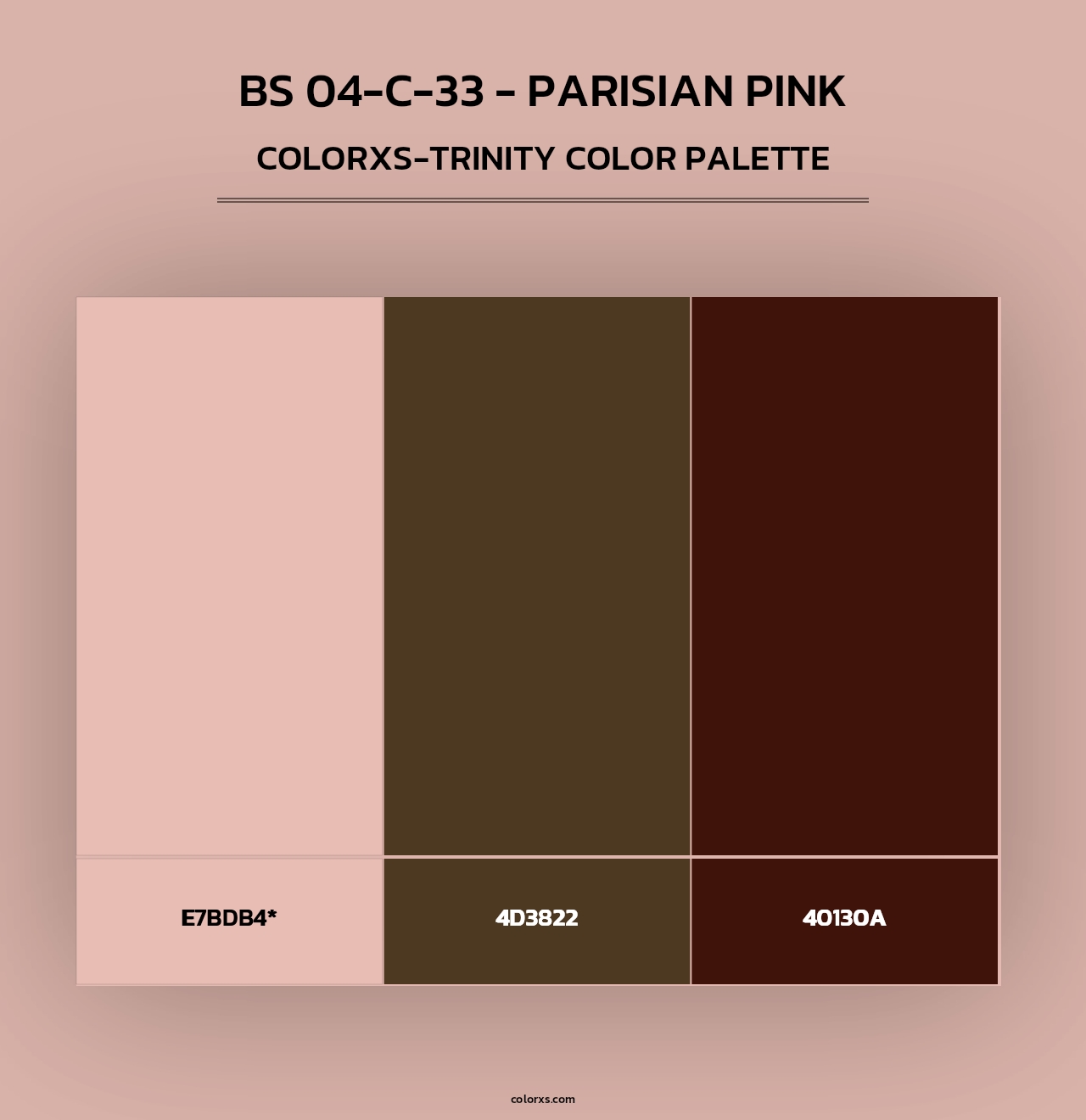 BS 04-C-33 - Parisian Pink - Colorxs Trinity Palette
