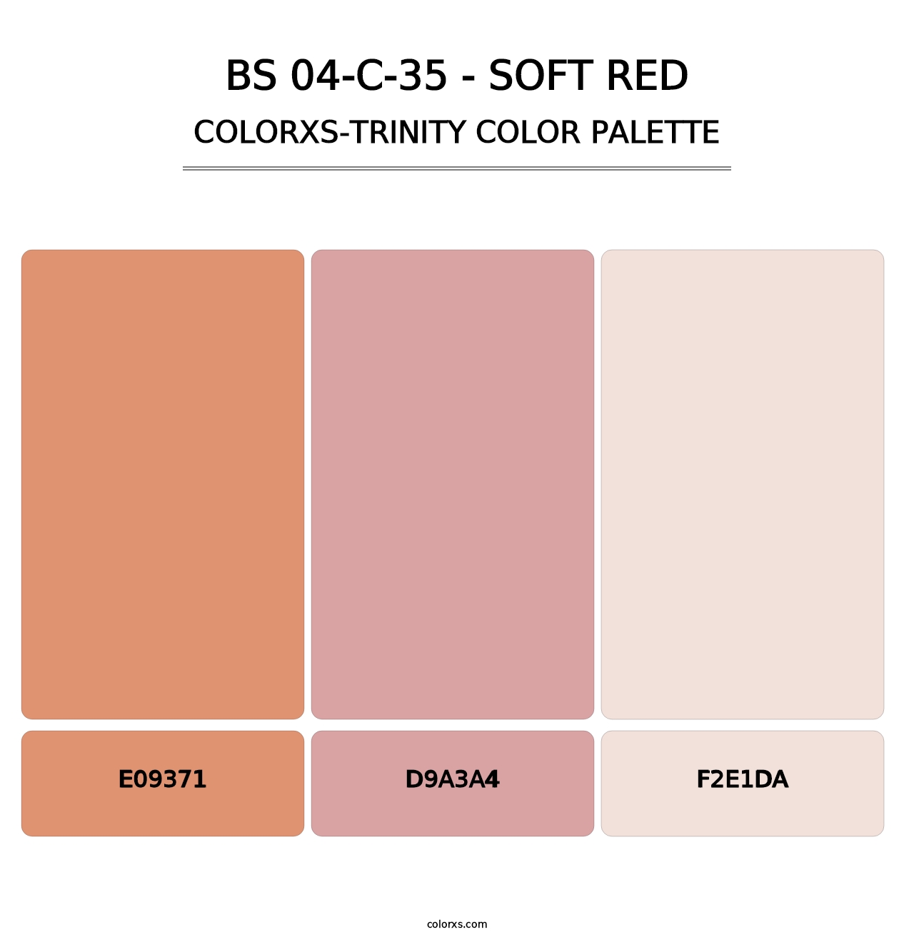 BS 04-C-35 - Soft Red - Colorxs Trinity Palette