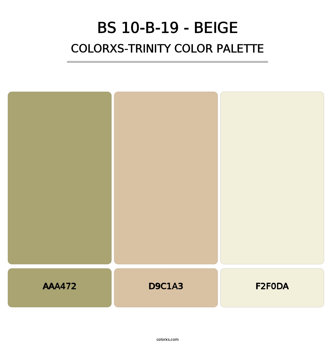 BS 10-B-19 - Beige - Colorxs Trinity Palette