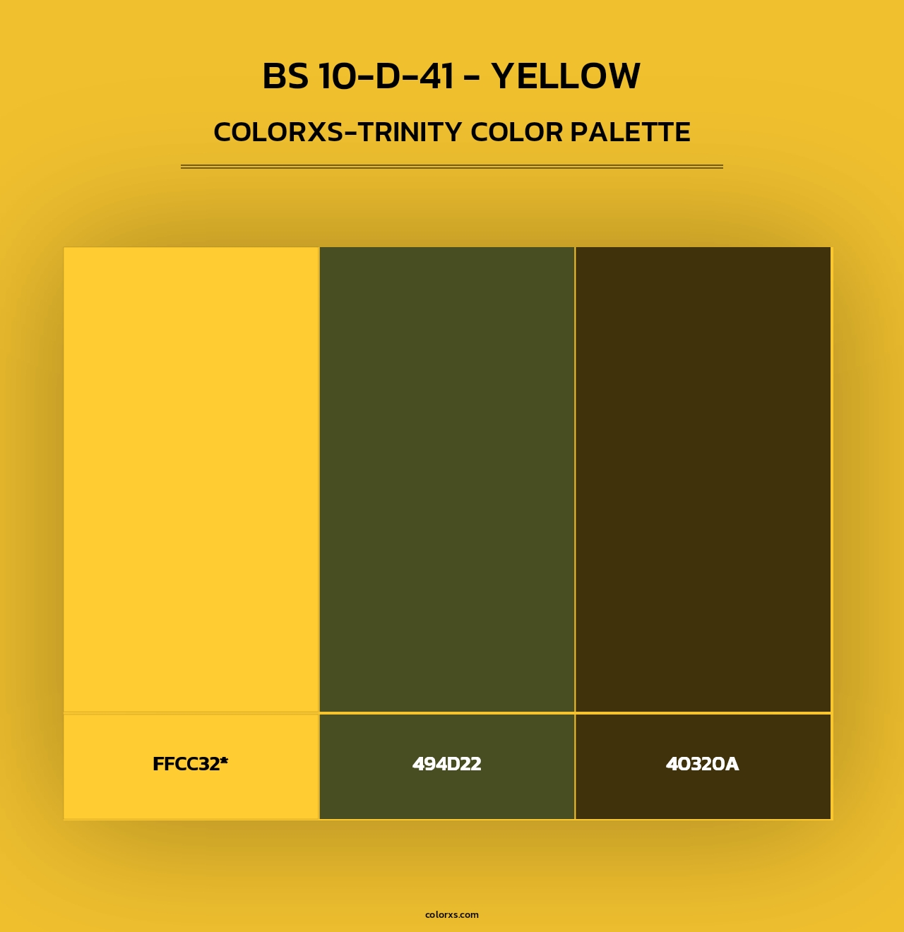 BS 10-D-41 - Yellow - Colorxs Trinity Palette