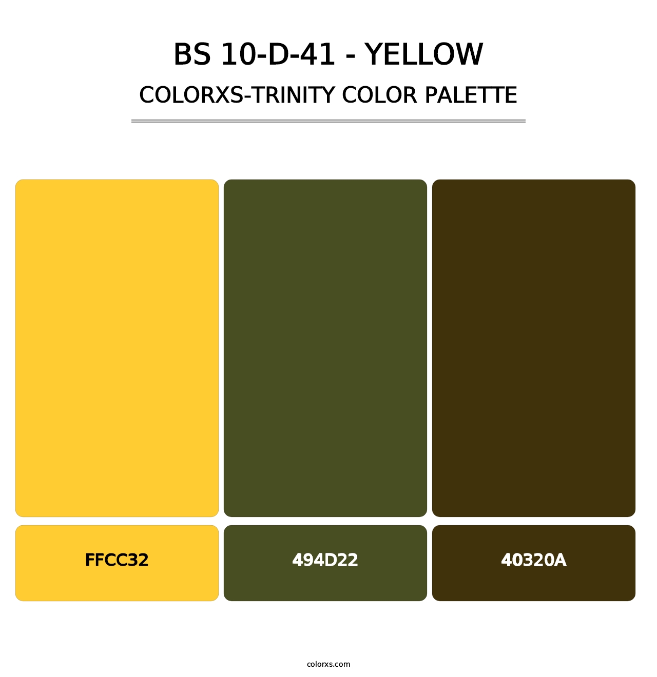 BS 10-D-41 - Yellow - Colorxs Trinity Palette
