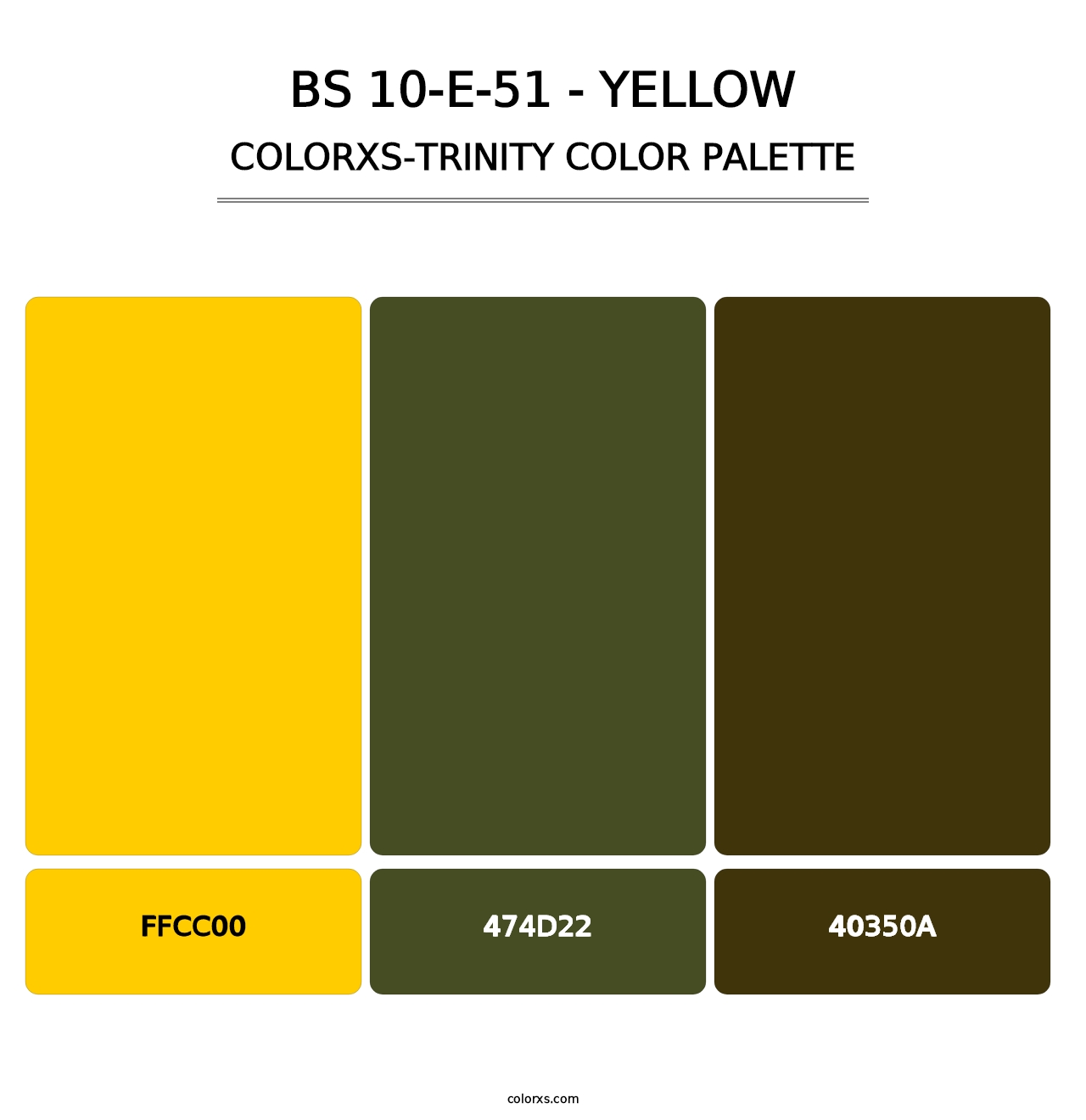 BS 10-E-51 - Yellow - Colorxs Trinity Palette