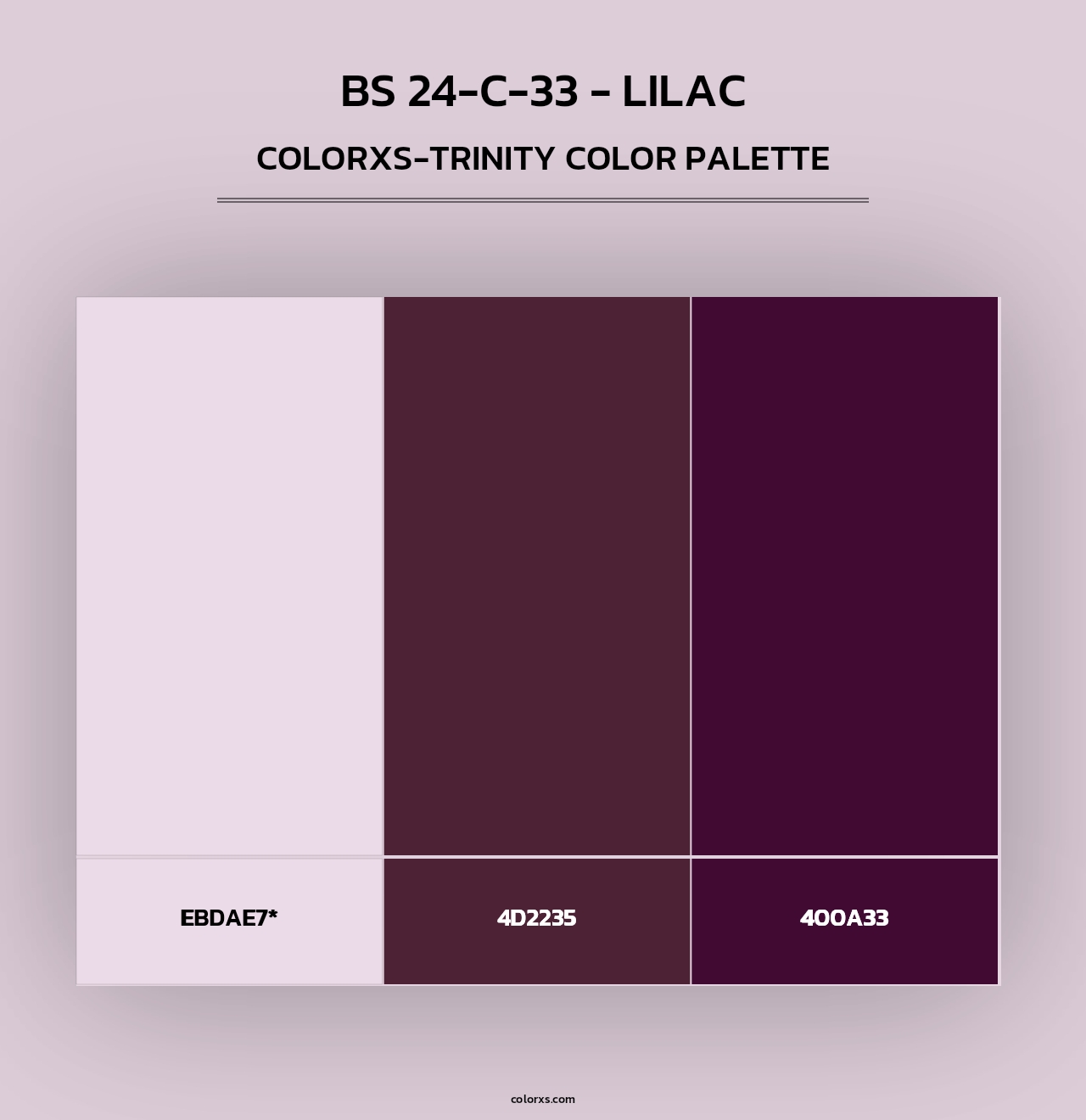 BS 24-C-33 - Lilac - Colorxs Trinity Palette