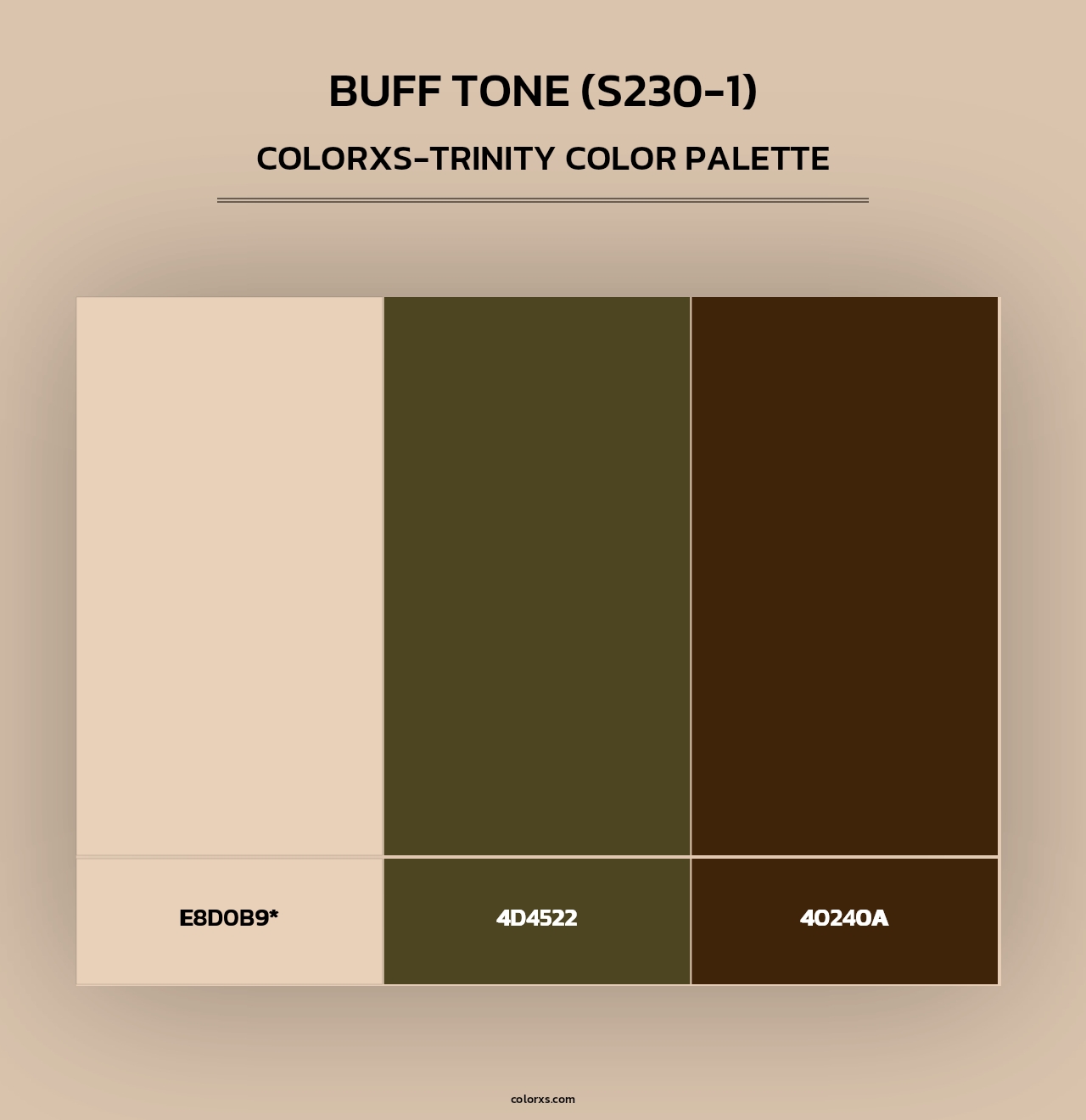 Buff Tone (S230-1) - Colorxs Trinity Palette