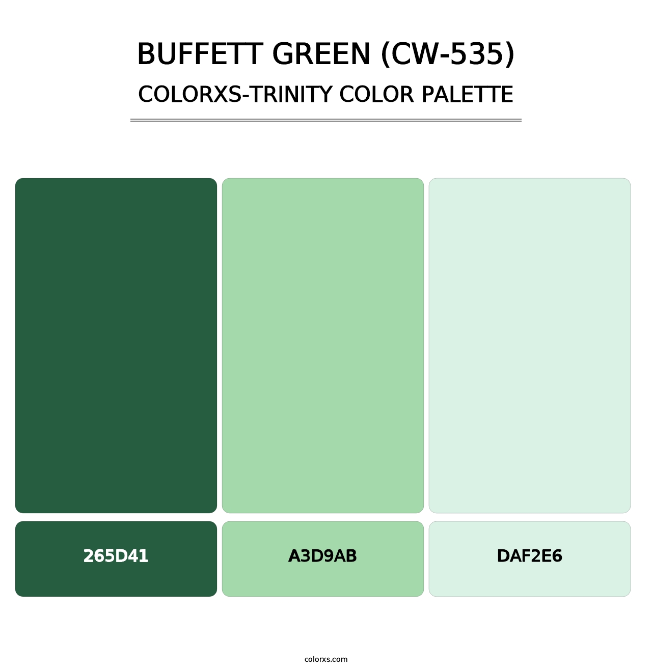 Buffett Green (CW-535) - Colorxs Trinity Palette