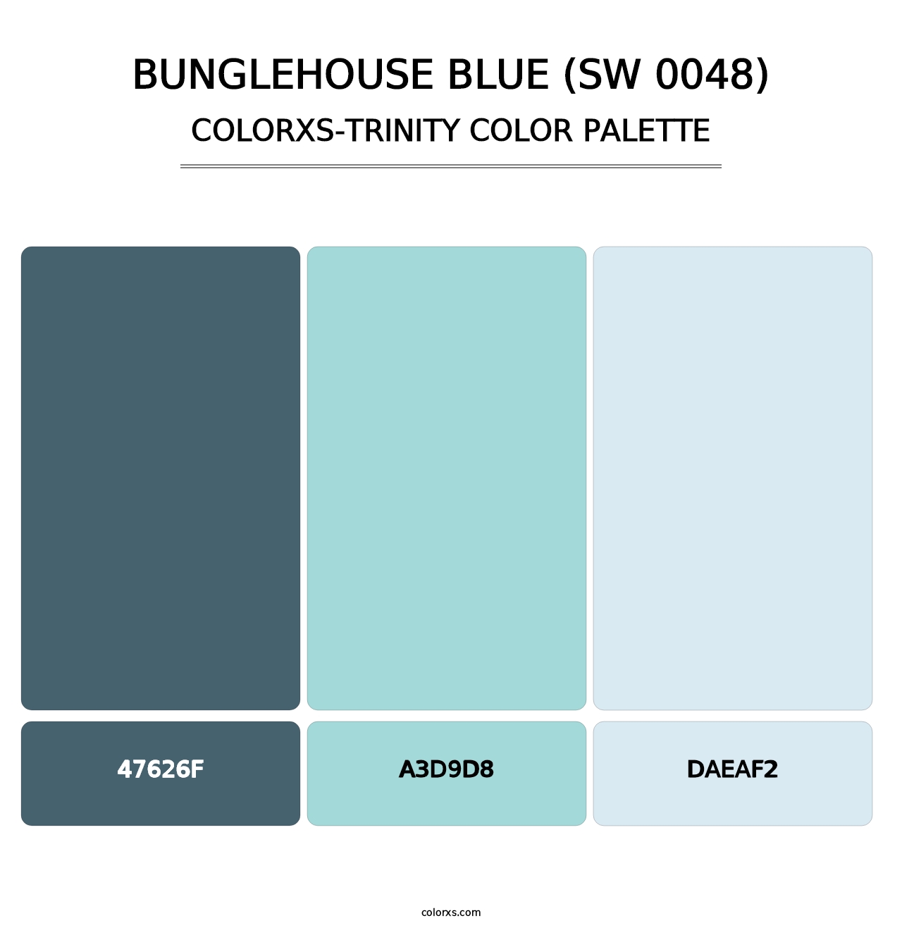 Bunglehouse Blue (SW 0048) - Colorxs Trinity Palette