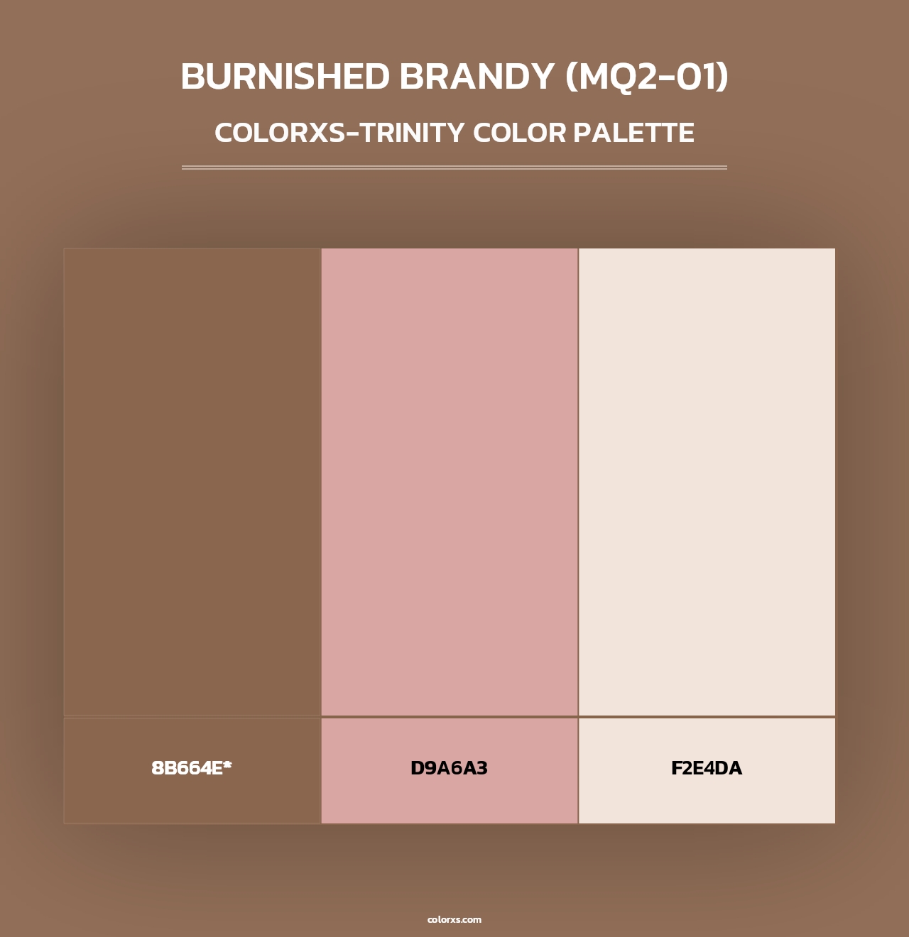 Burnished Brandy (MQ2-01) - Colorxs Trinity Palette