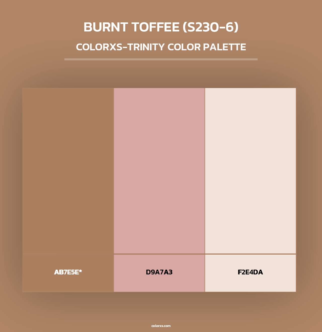 Burnt Toffee (S230-6) - Colorxs Trinity Palette