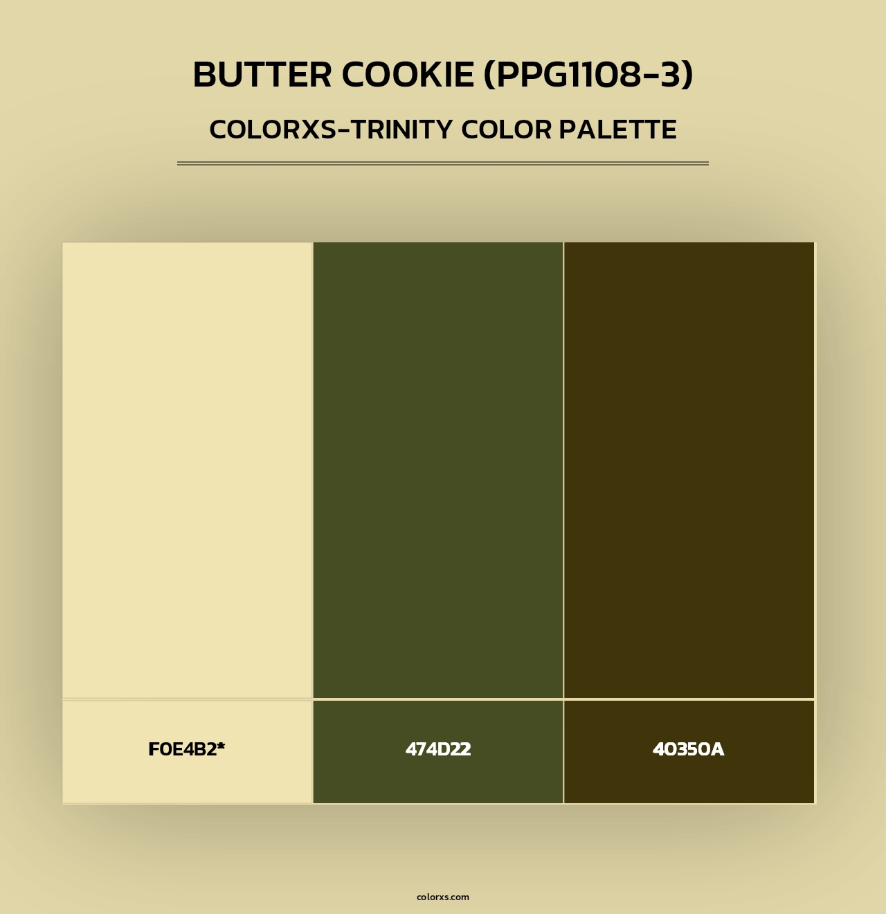 Butter Cookie (PPG1108-3) - Colorxs Trinity Palette
