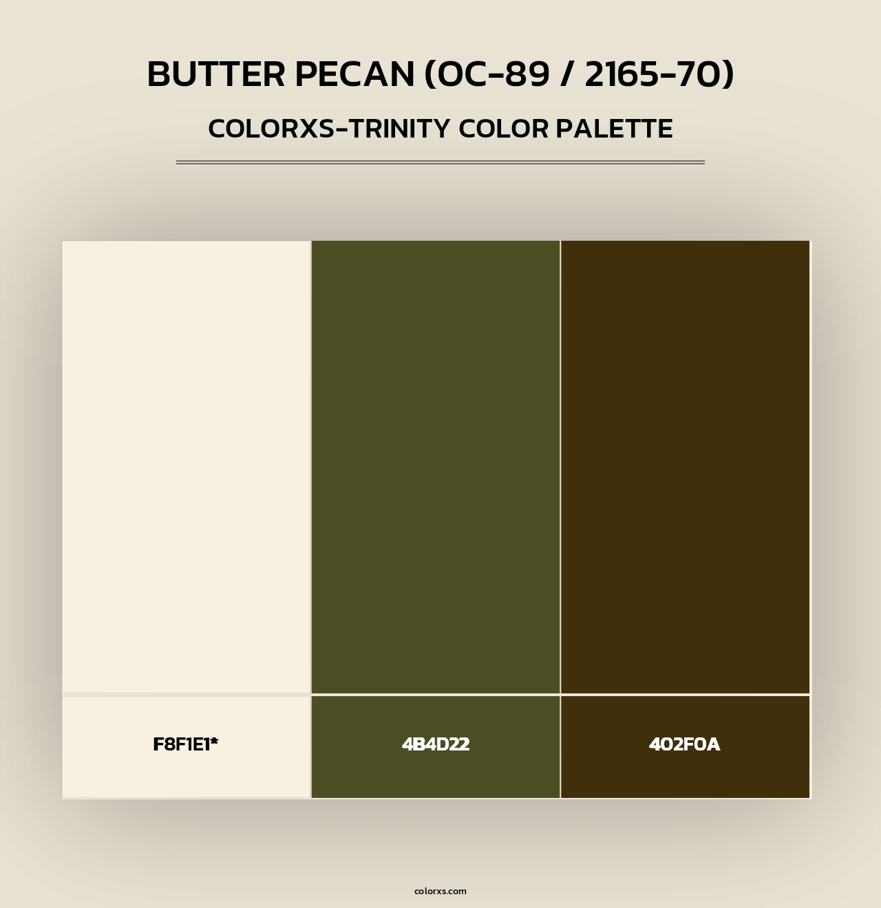 Butter Pecan (OC-89 / 2165-70) - Colorxs Trinity Palette
