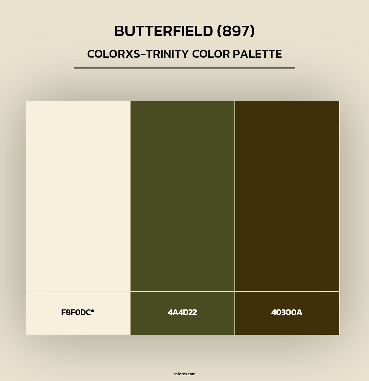 Butterfield (897) - Colorxs Trinity Palette