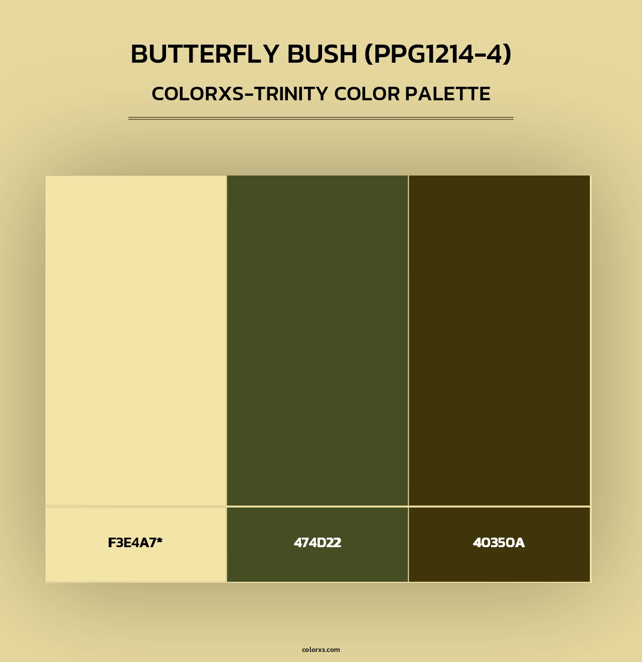 Butterfly Bush (PPG1214-4) - Colorxs Trinity Palette