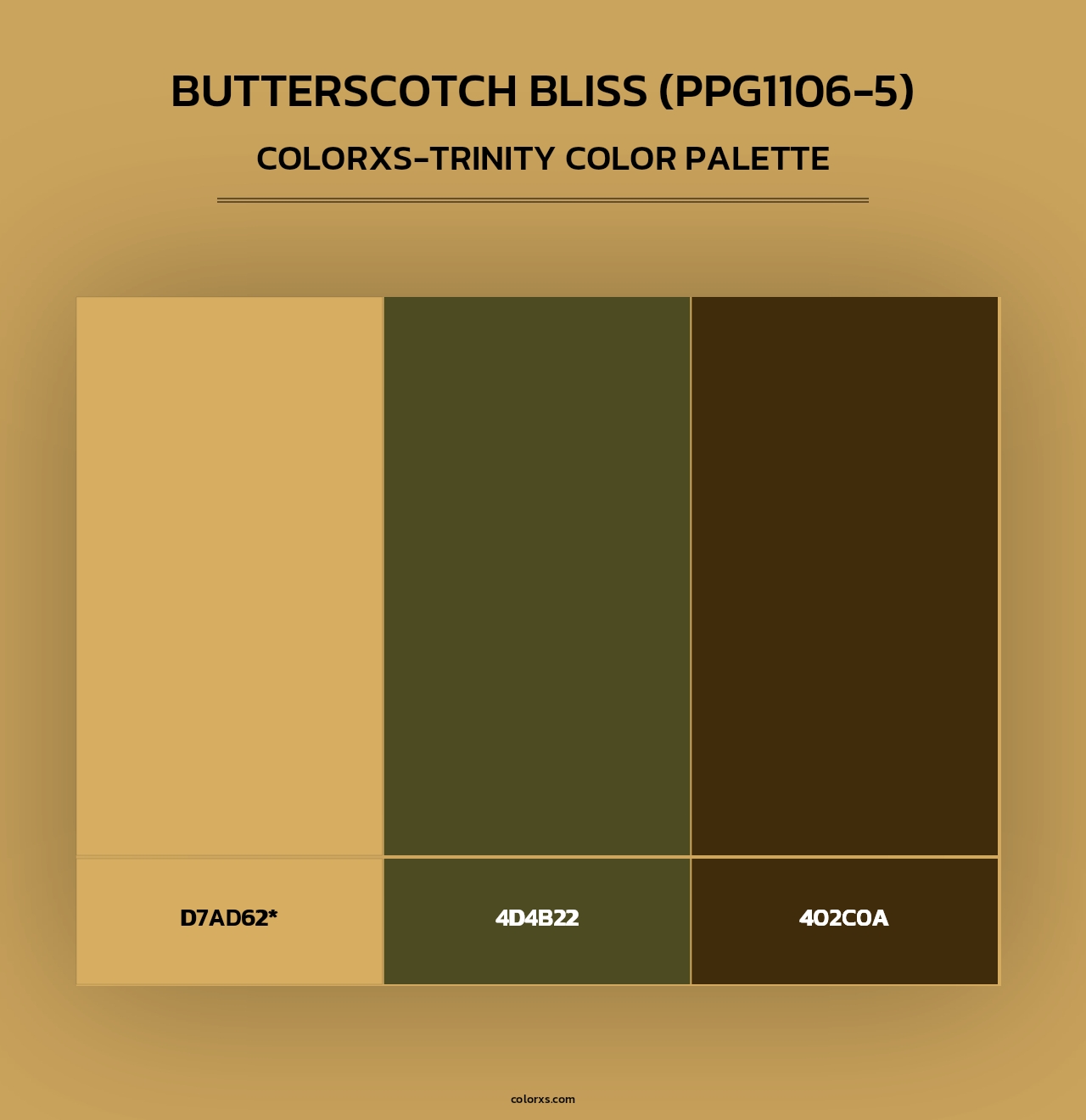 Butterscotch Bliss (PPG1106-5) - Colorxs Trinity Palette