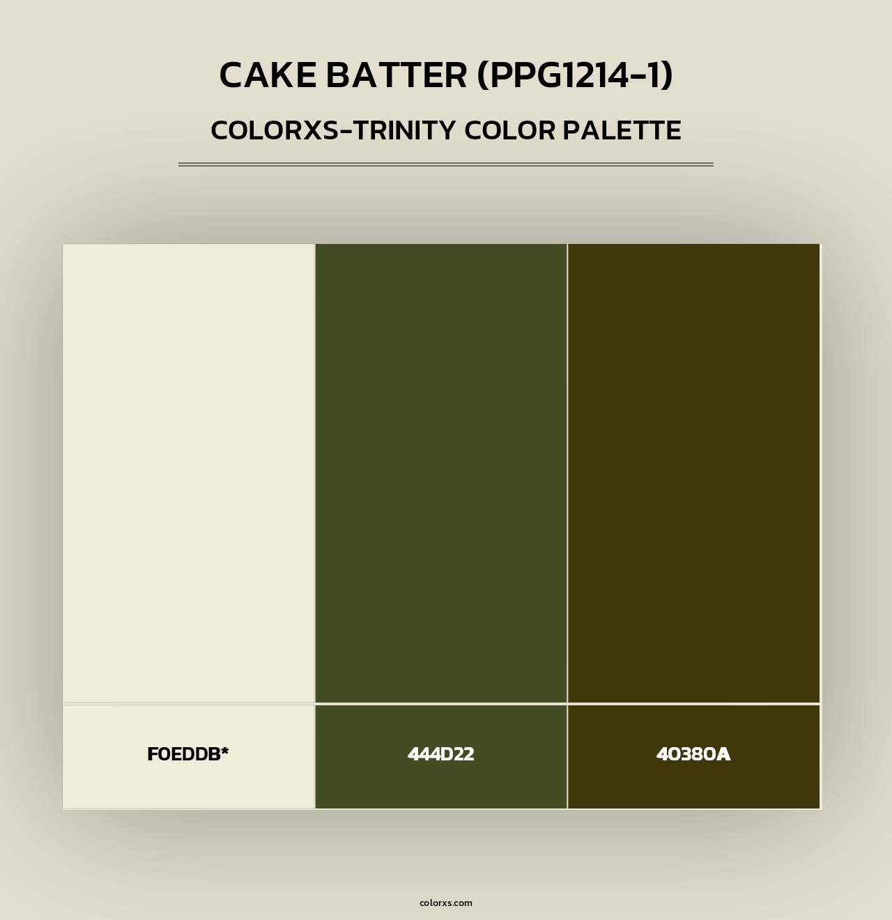Cake Batter (PPG1214-1) - Colorxs Trinity Palette