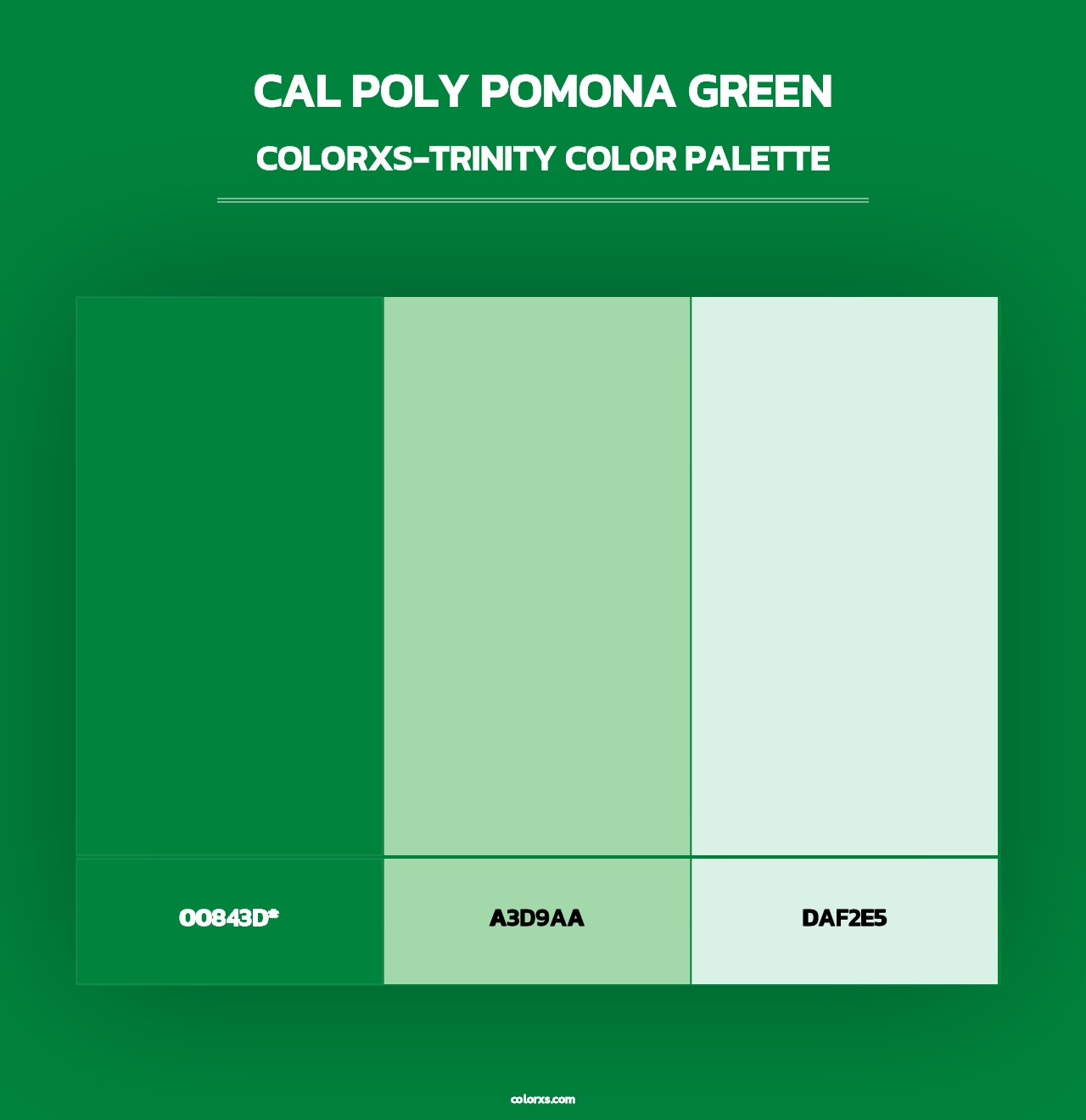 Cal Poly Pomona Green - Colorxs Trinity Palette