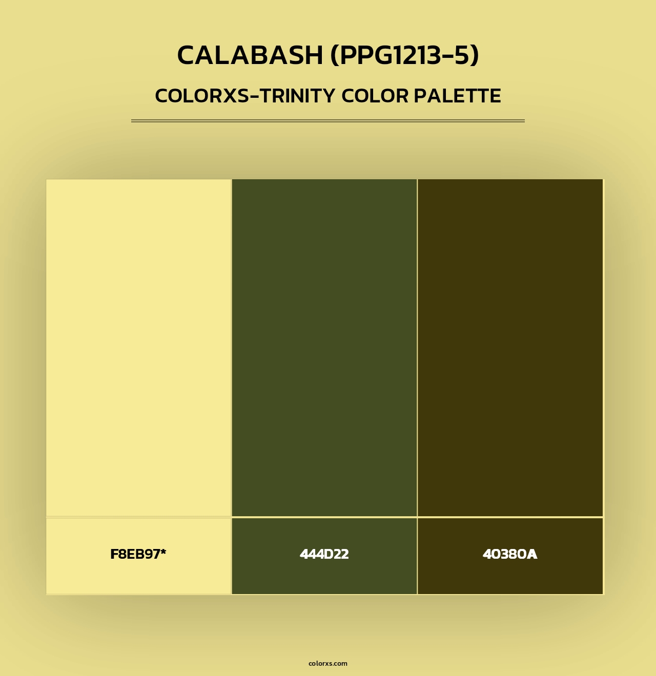 Calabash (PPG1213-5) - Colorxs Trinity Palette